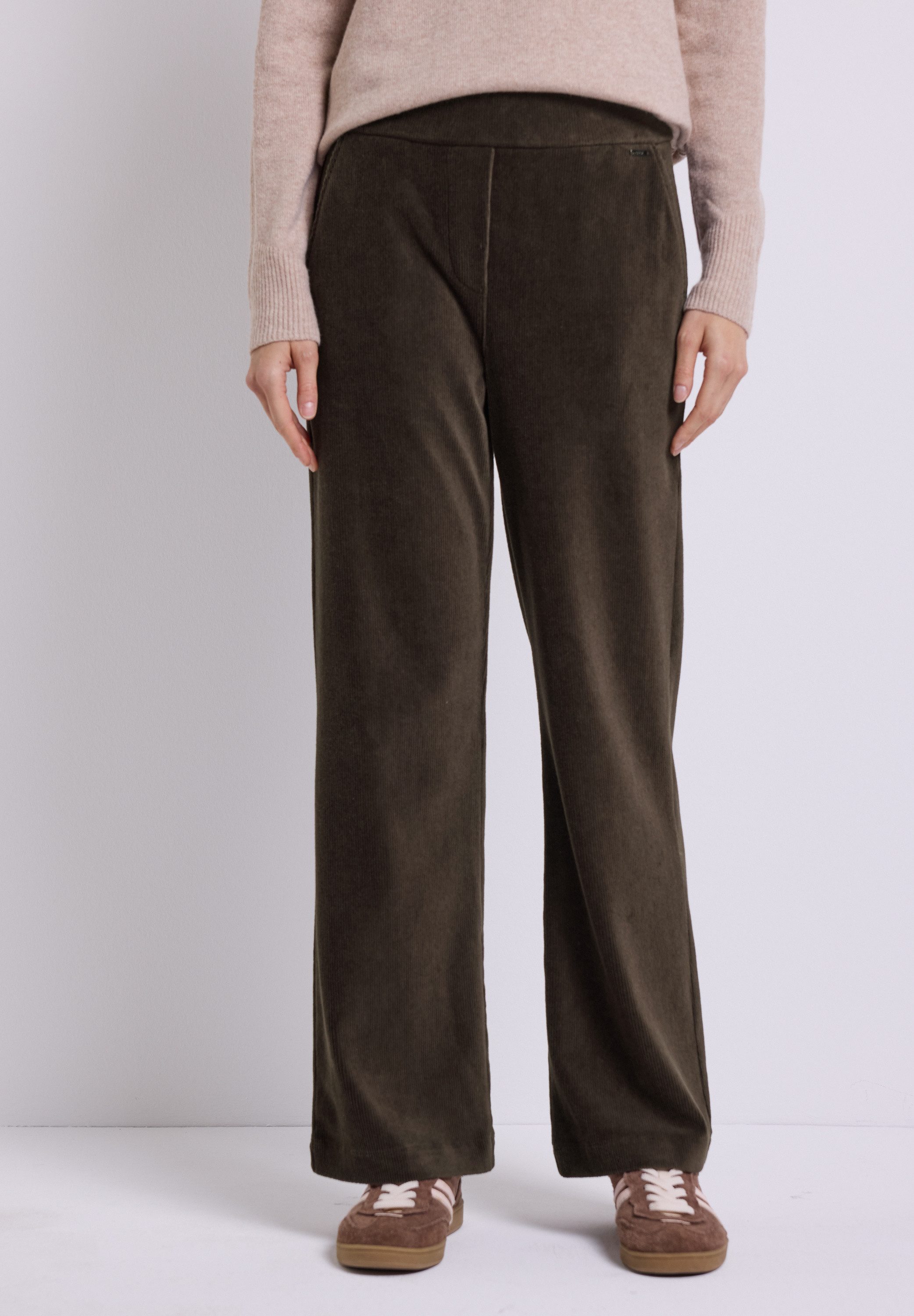 CECIL Cordhose im elastischen Materialmix
