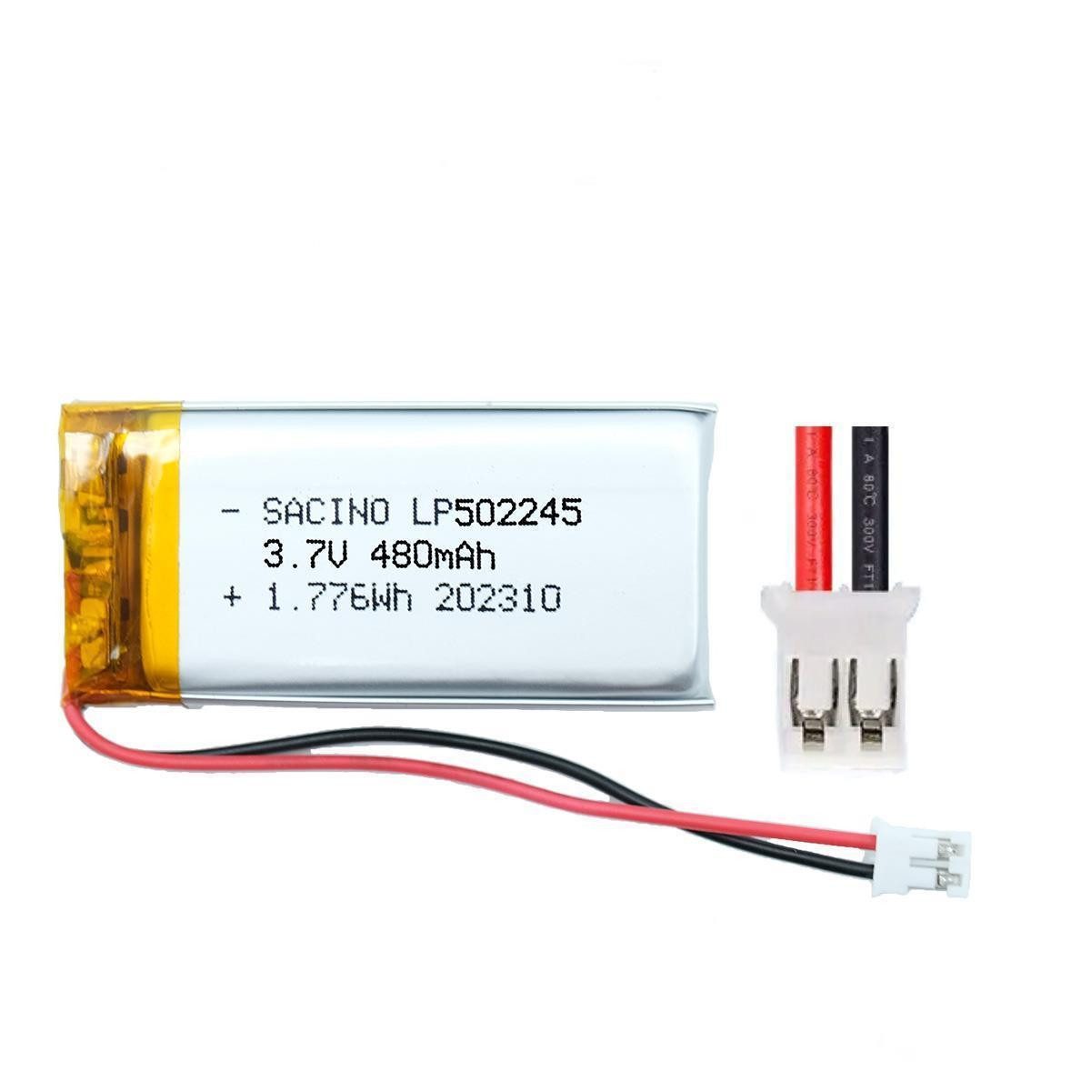 efaso 502245 3.7 V LIPO Akku 480 mAh, PCM, JST Stecker PH2.0-2P Akku 502245 3.7 V LIPO Akku 480 mAh, PCM, JST Stecker PH2.0-2P (1 St), LIPO JST PH2.0-2P Akku