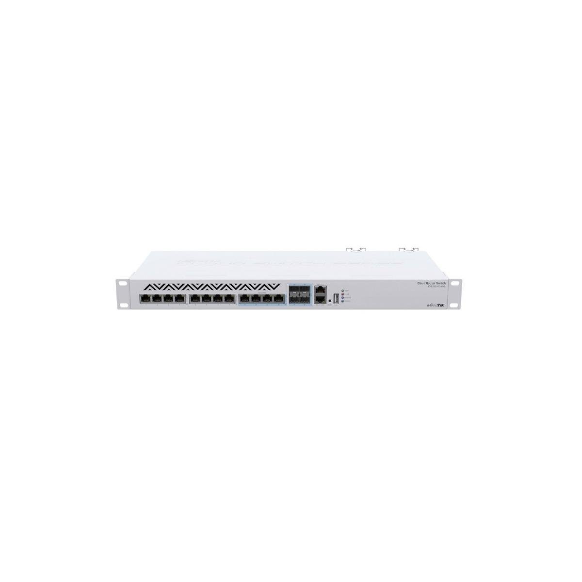 8x Switch mit Netzwerk-Switch Router CRS312-4C+8XG-RM 10G... MikroTik Cloud -