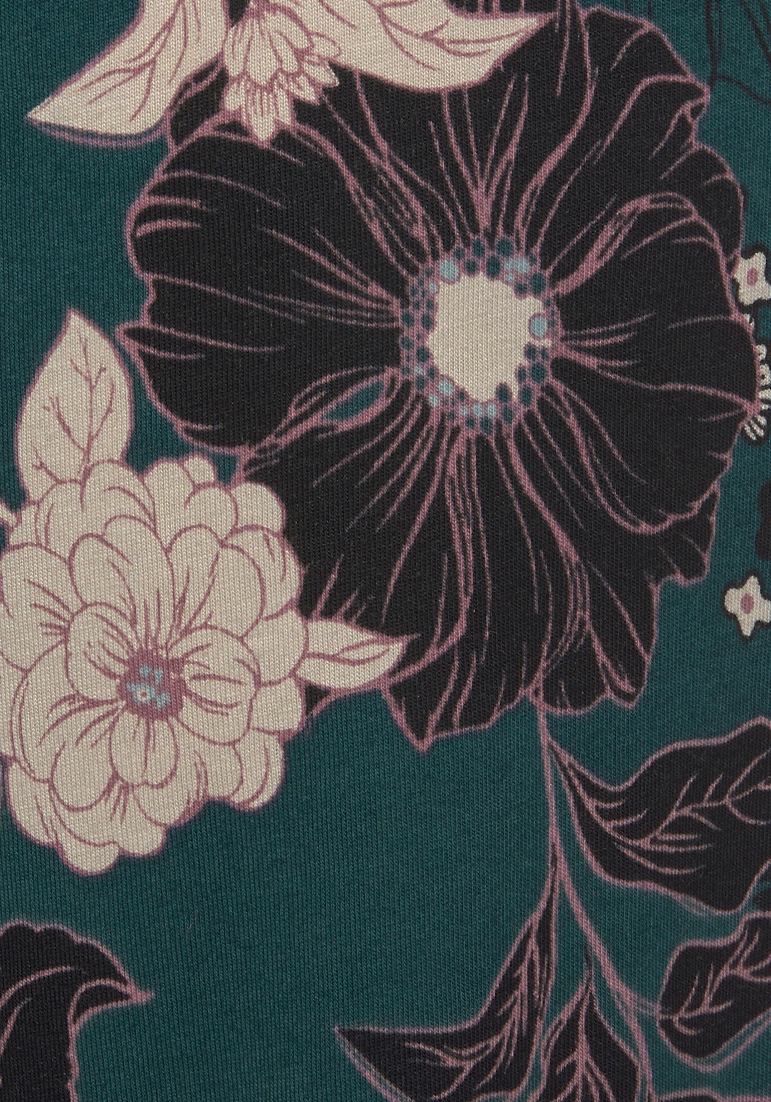 s.Oliver Pyjama (2 tlg) mit geblümter Schlafhose