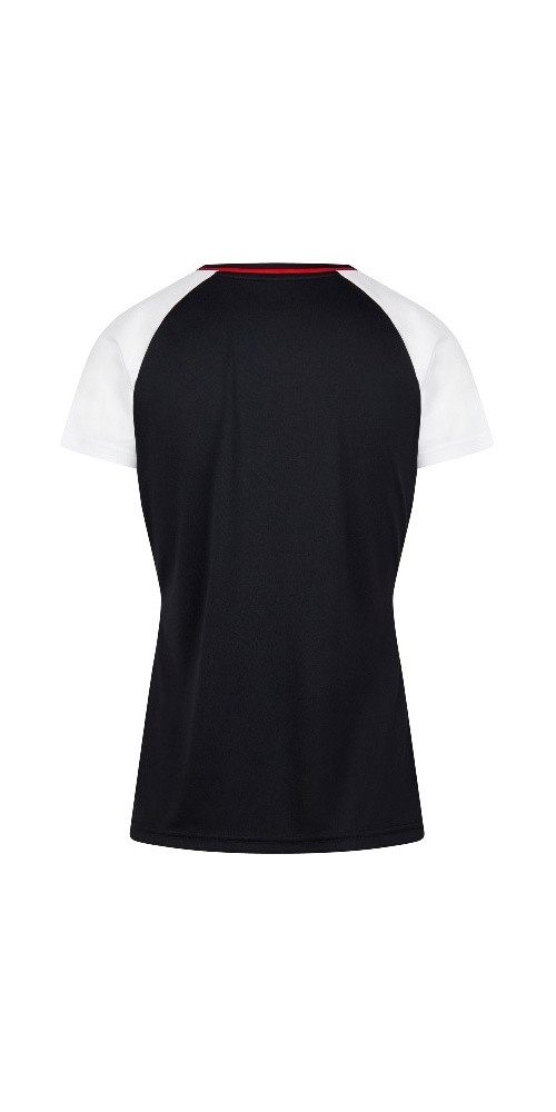 VICTOR Trainingsshirt T-44101 C (V-Ausschnitt) schwarz/weiss/rot Damen
