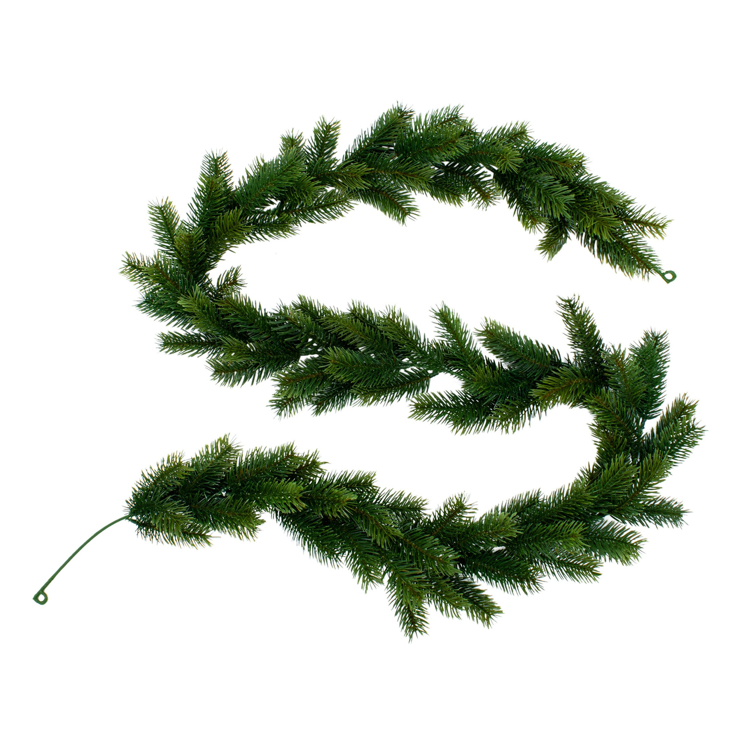 Spetebo Girlanden Weihnachtsgirlande aus Kunst Tanne in Grün (1-tlg), extra dichtes Tannenzweige