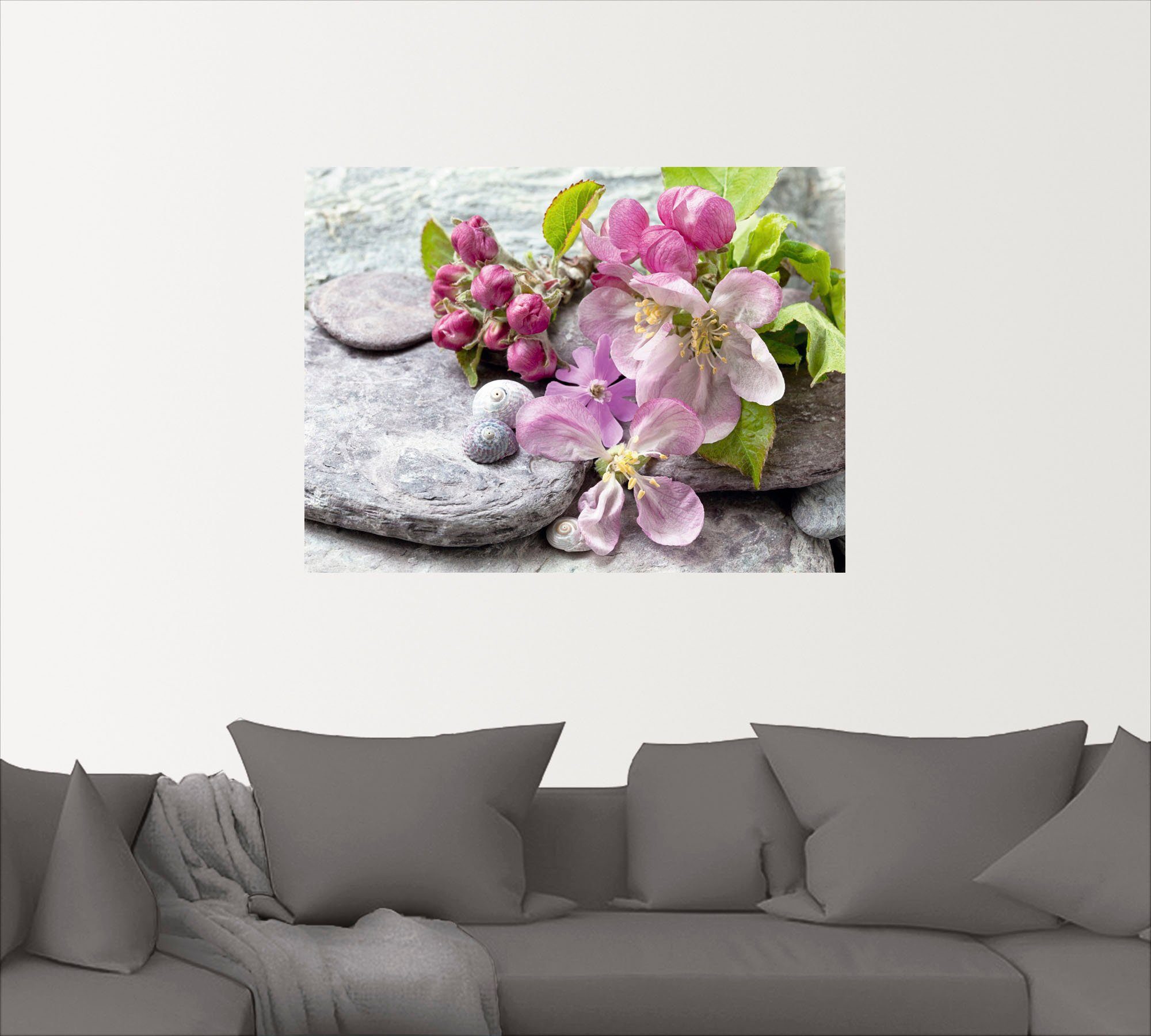 Artland Wandbild Apfelblüten, (1 oder als Poster Alubild, versch. Wandaufkleber Blumen Leinwandbild, in Größen St)
