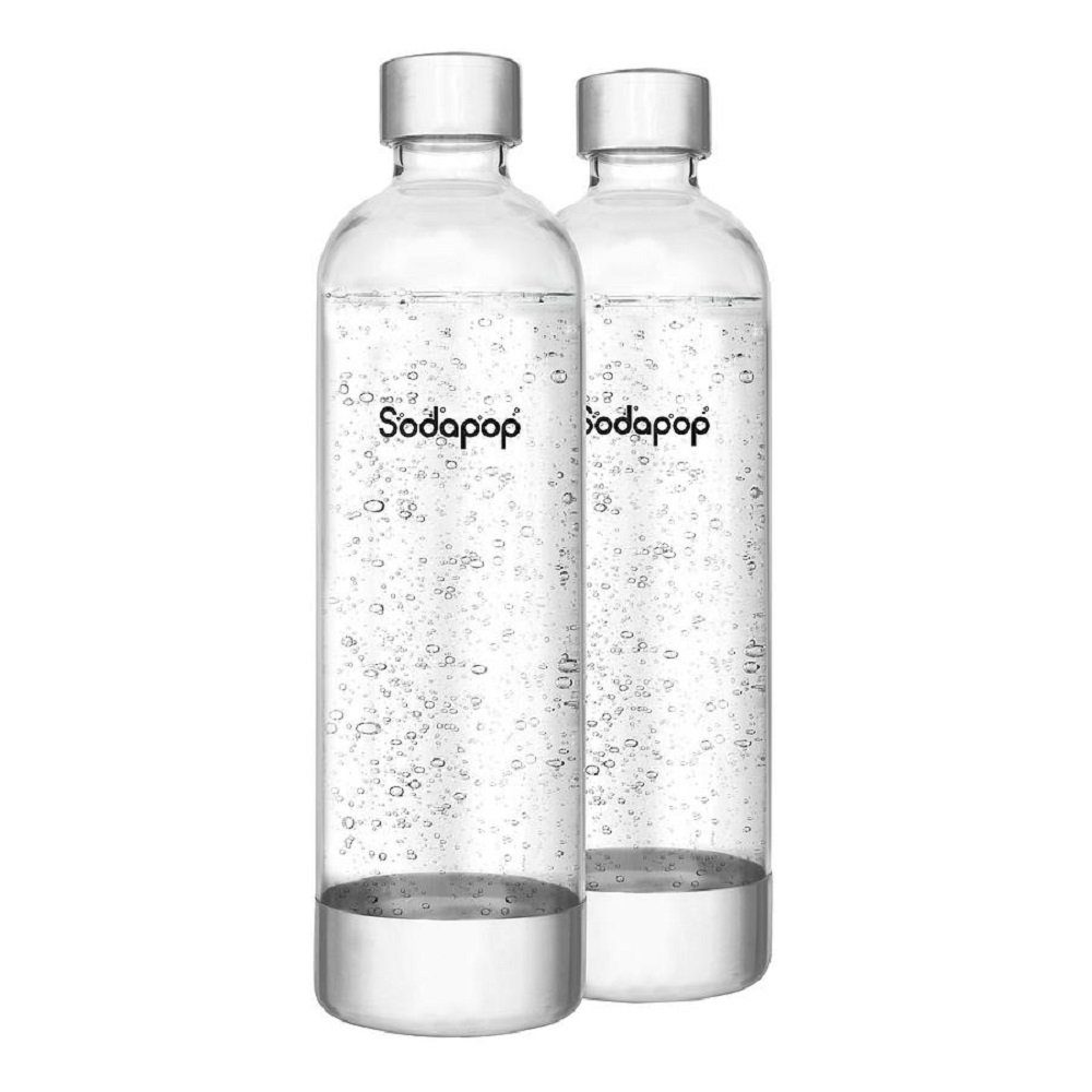 Sodapop Wassersprudler Flasche PET-Flaschen 0,85L 2er-Set für Cooper, (Set, 2-tlg., 2x Flasche), geruchs- und geschmacksneutral