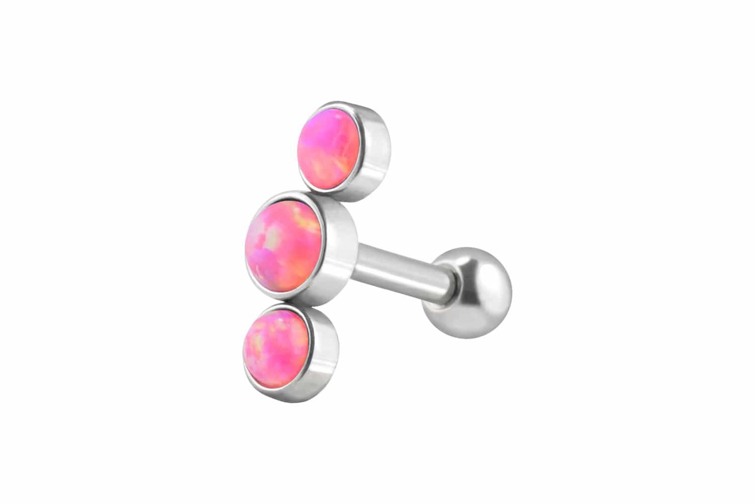 Piercing-Set Chirurgenstahl Ohrpiercing 3 SYNTHETISCHE OPALE