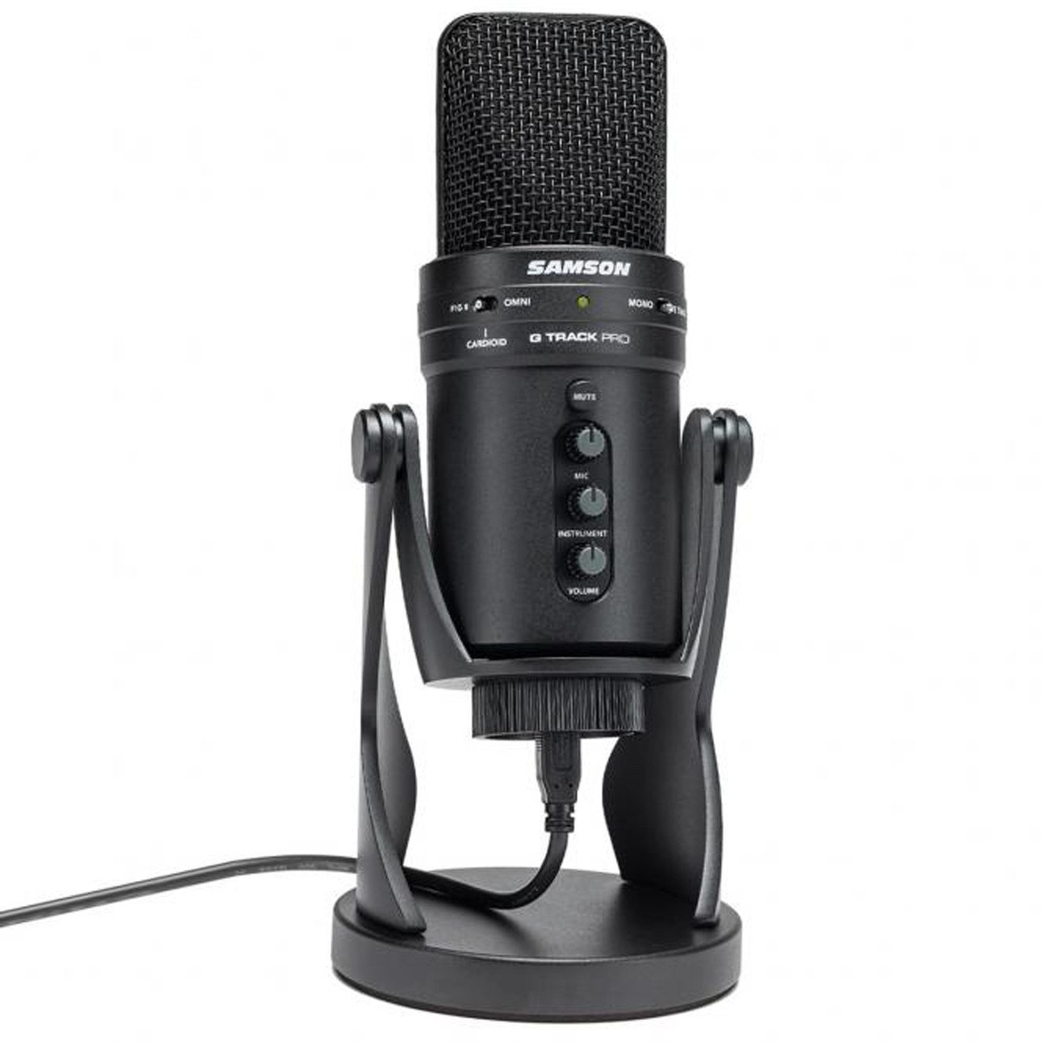 Samson Mikrofon Samson G-Track Pro mit SP04 Spinne Schwarz mit Stativ