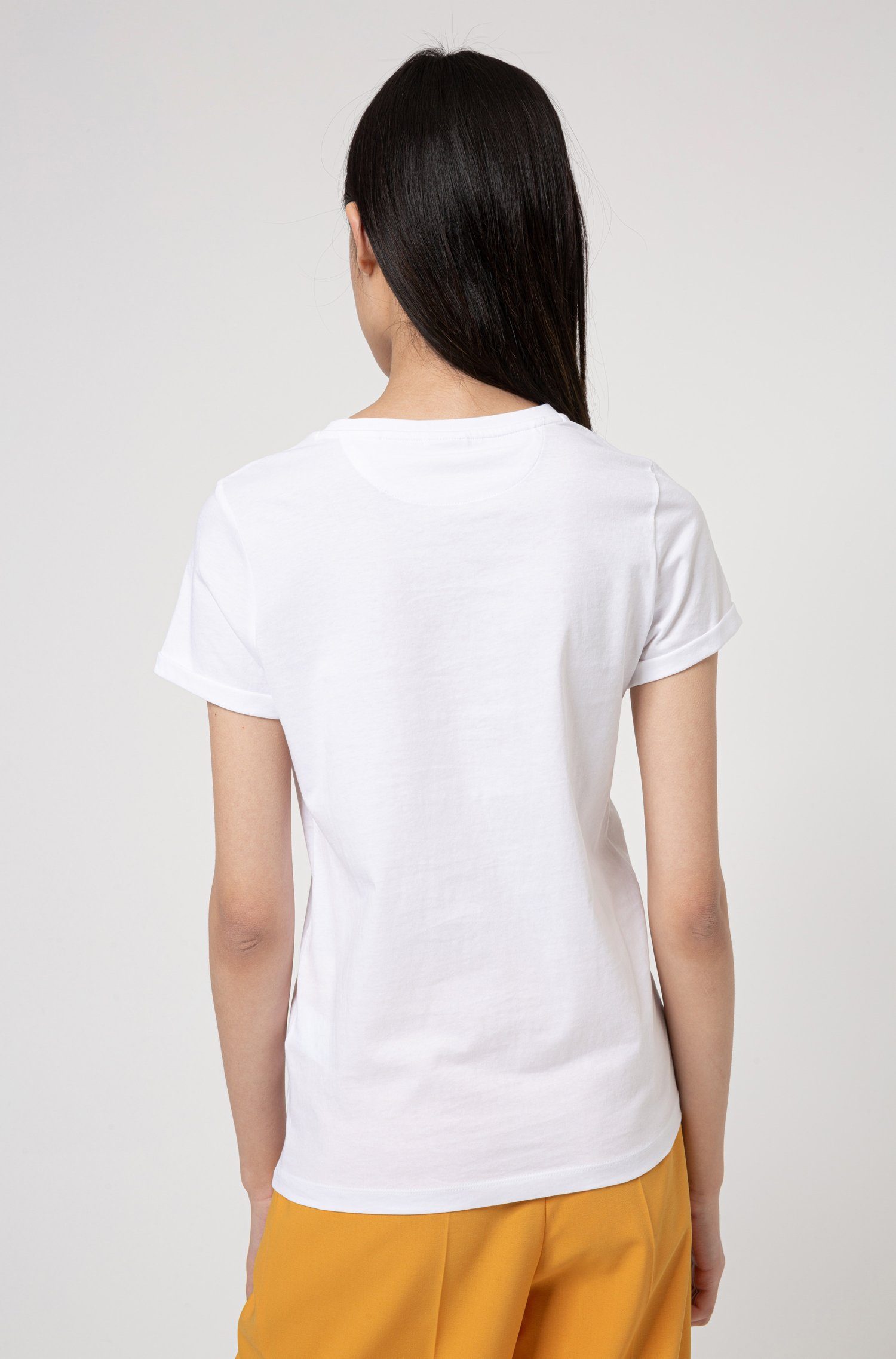 T-Shirt The Tee Slim HUGO (100) (1-tlg) Weiß