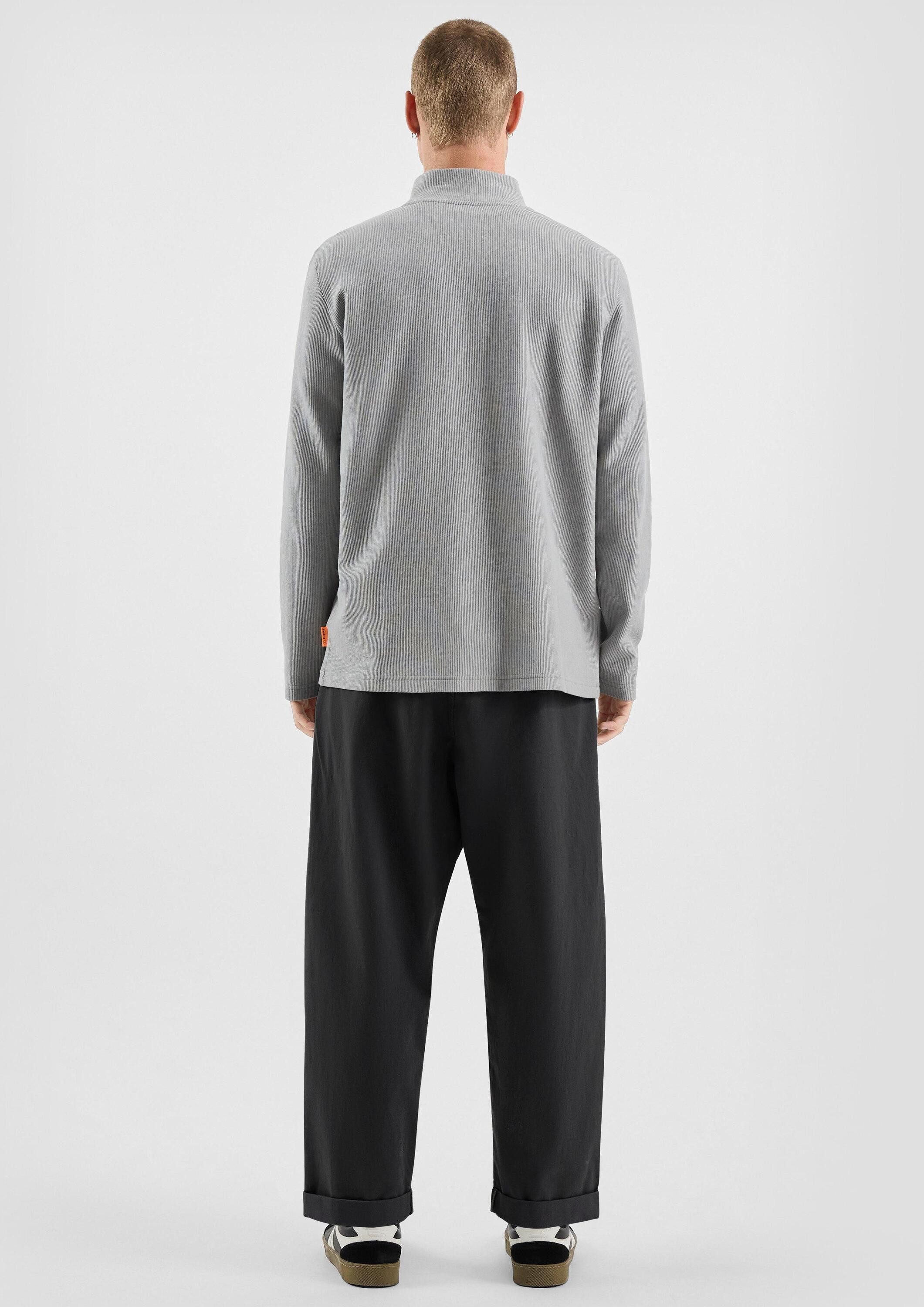 QS Langarmshirt T-Shirt Longsleeve in Rippstruktur