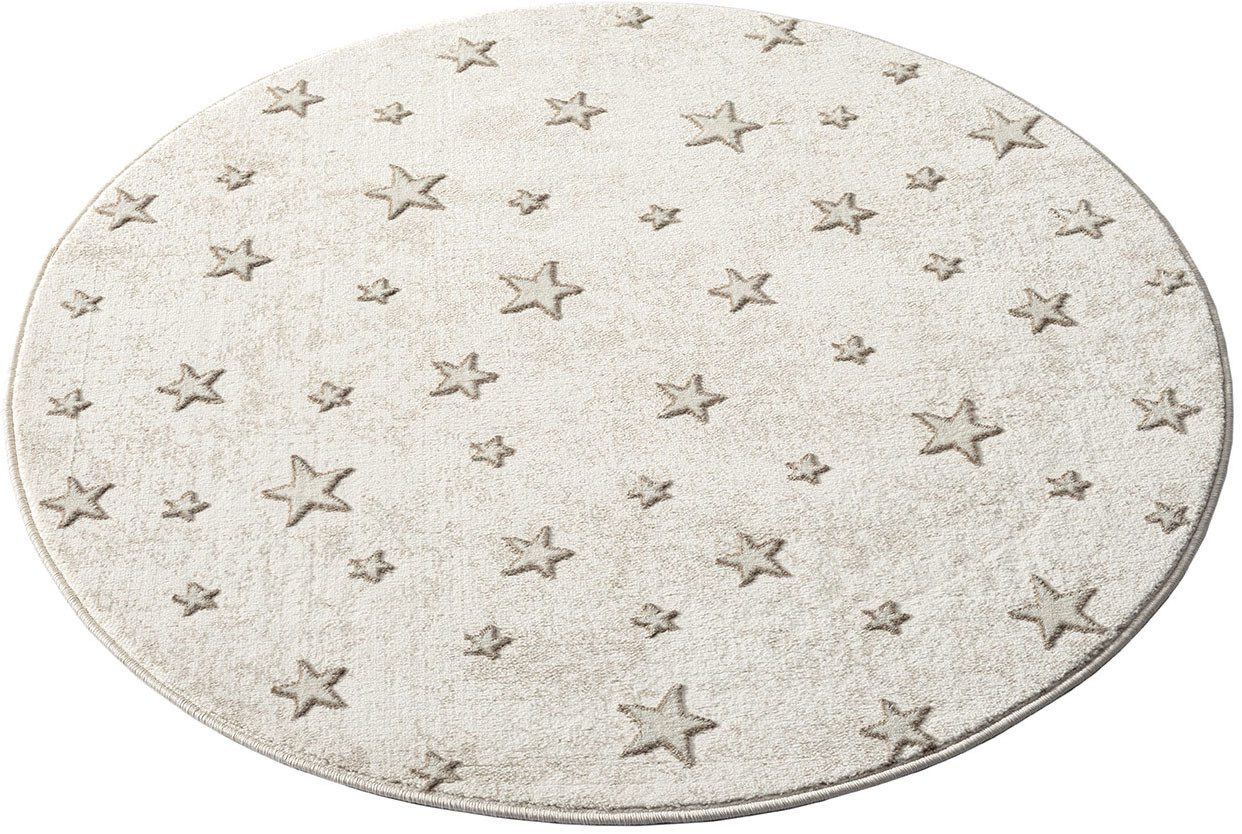 Carpet City Kinderteppich MARA725, rund, Höhe: 11 mm, Kinderzimmer, Kurzflor,robust,Tiere, Spielzimmer