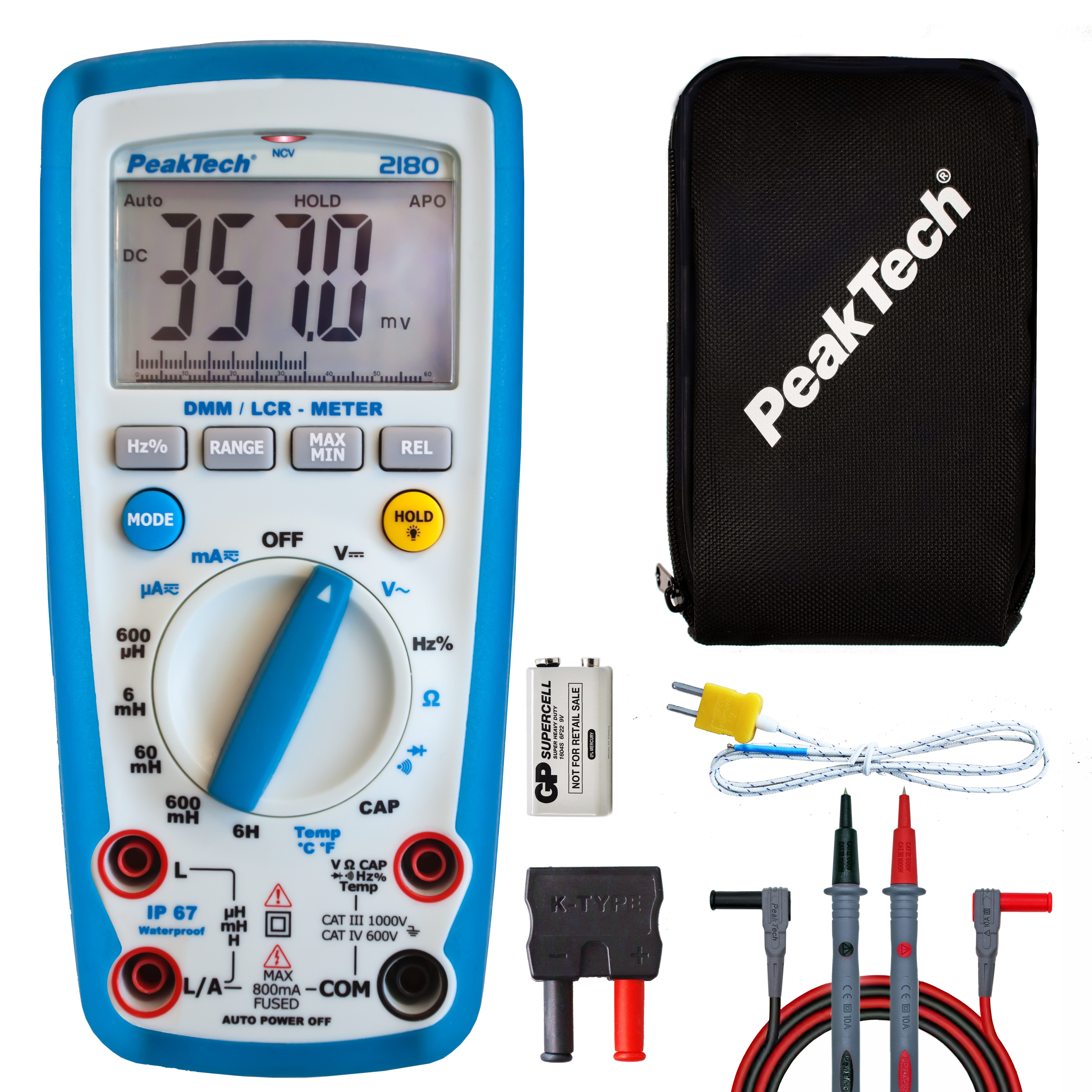 Multimeter PeakTech P 2180: LCR-Meter ~ 6.000 Counts