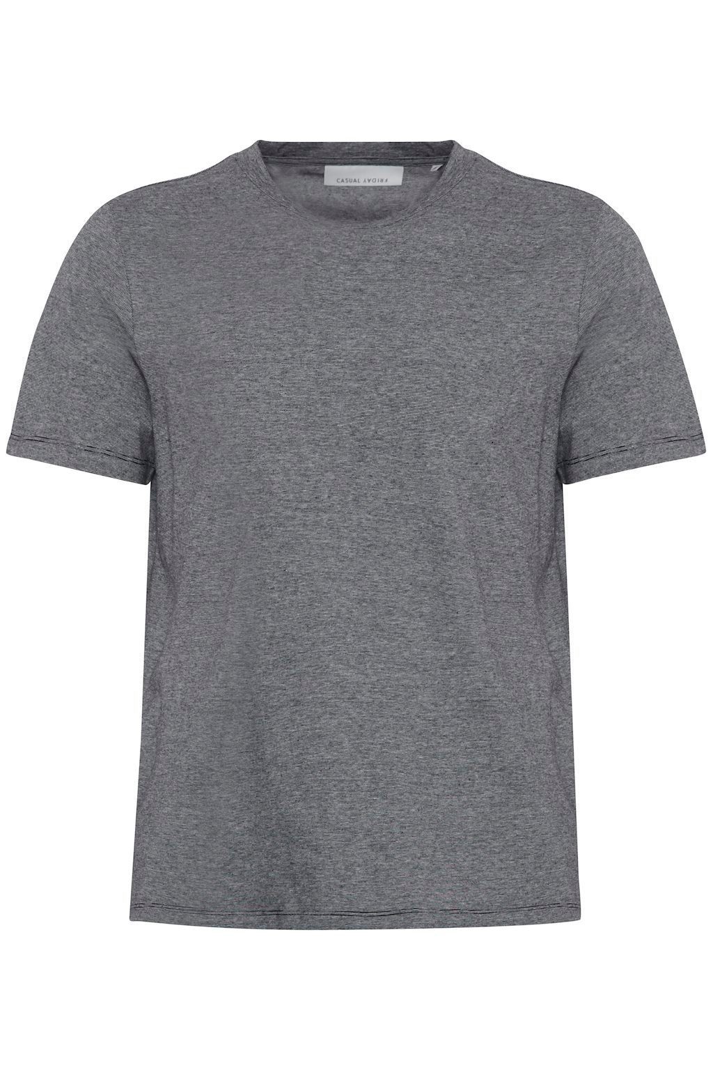 CFThor Basic T-Shirt Friday in Rundhals T-Shirt Meliert Casual Grau 5743