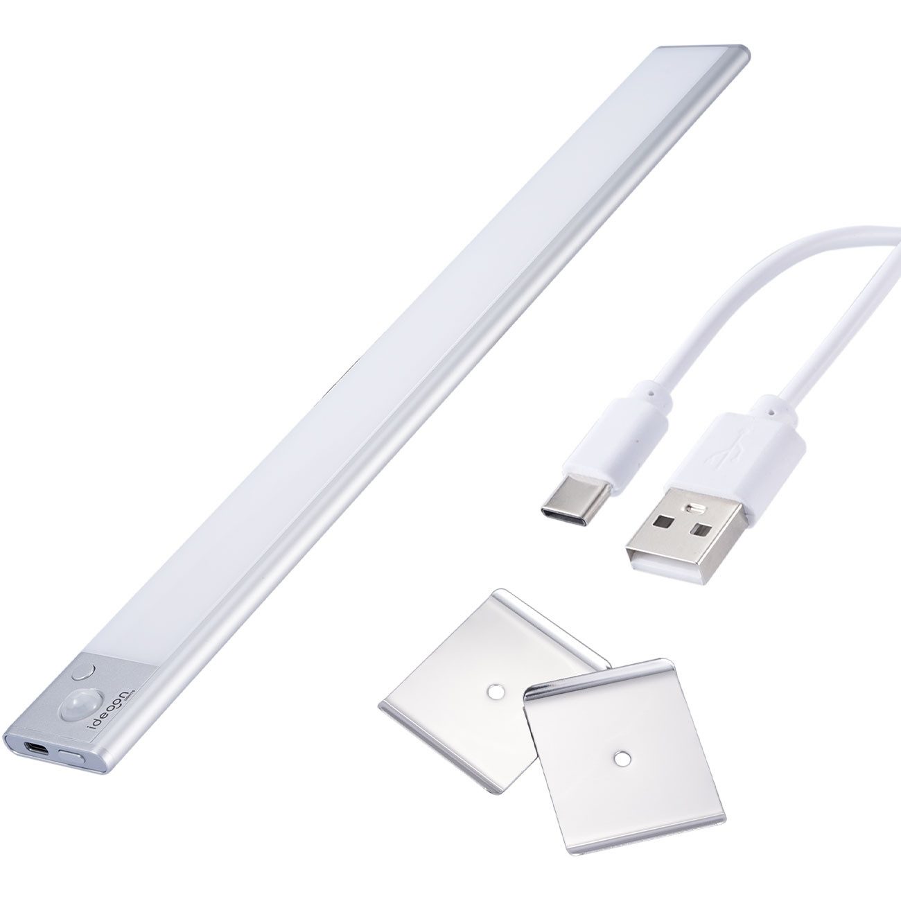 shop'n smile ideoon LED Lichtleiste Flache Akku Lichtleiste, 40cm mit Bewegungssensor, 120 LEDs, LED, Schaltet sich automatisch ein/aus, 120 LEDs, wählbaren Lichtfarben