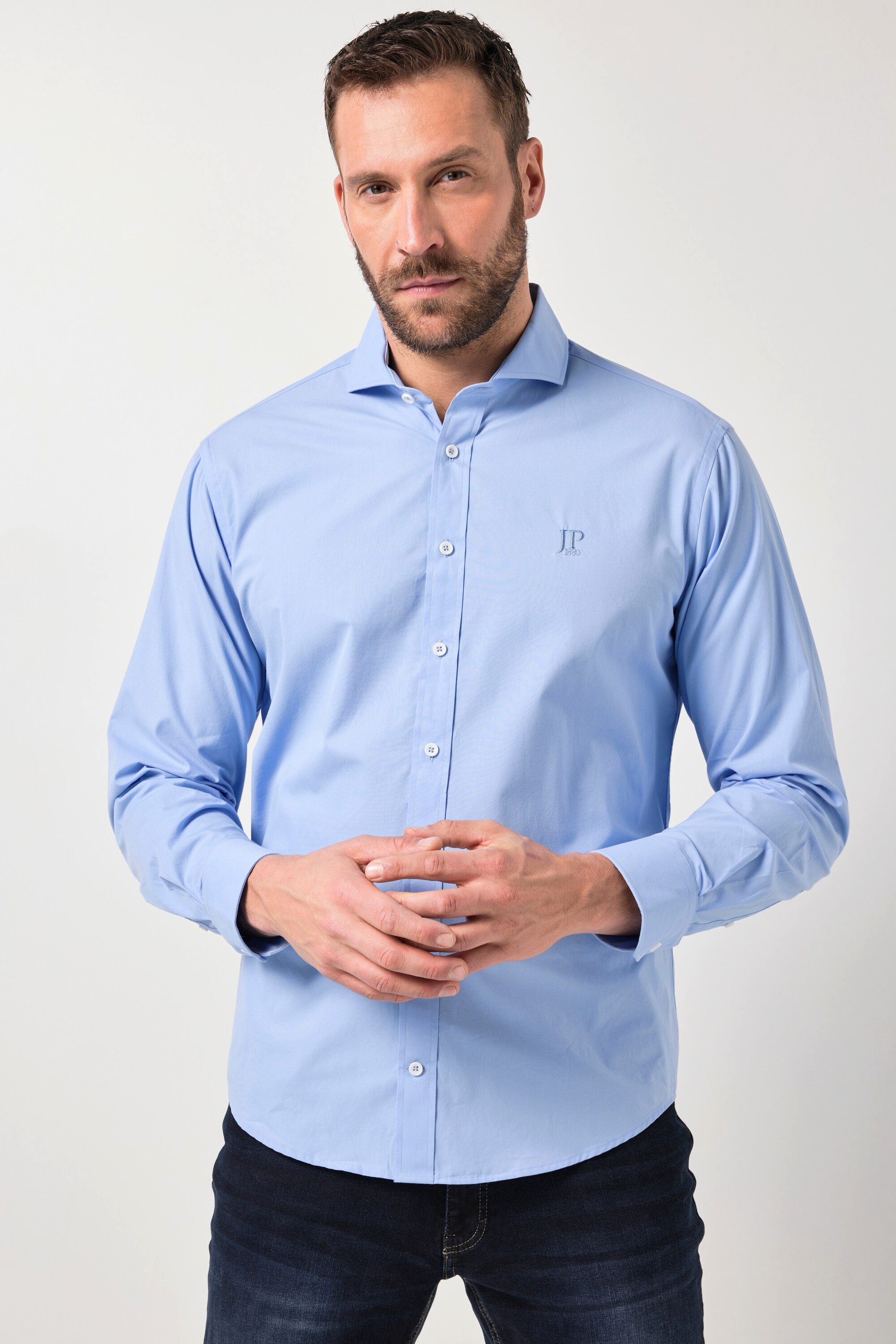 JP1880 Businesshemd Hemd Business Langarm Hai-Kragen Modern Fit