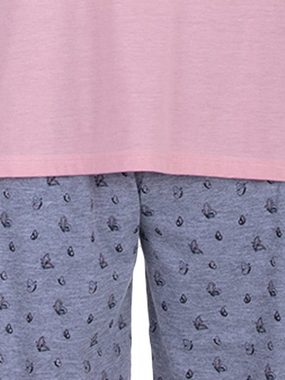 zeitlos Schlafanzug Pyjama Set Capri - Schmetterling