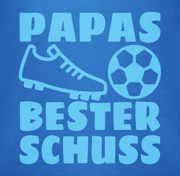 Shirtracer Shirtbody Papas bester Treffer mit Fussball - hellblau Geschenk Vatertag Baby