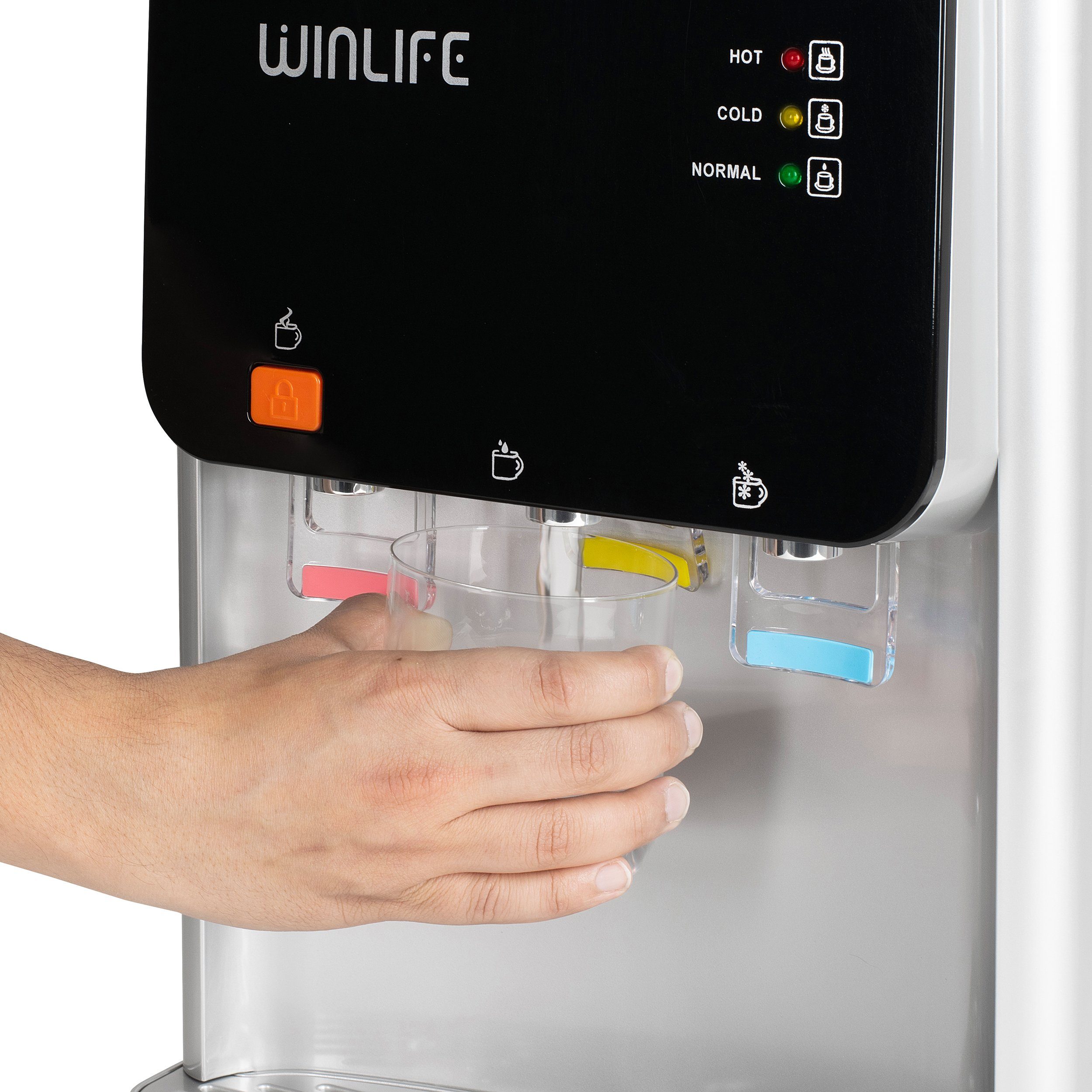 Mini Warmwasserspender Getränke für 20L, WINLIFE Kaltwasserpender bis Getränkespender kalte heiße Heißwasserspender Elektrischer 5
