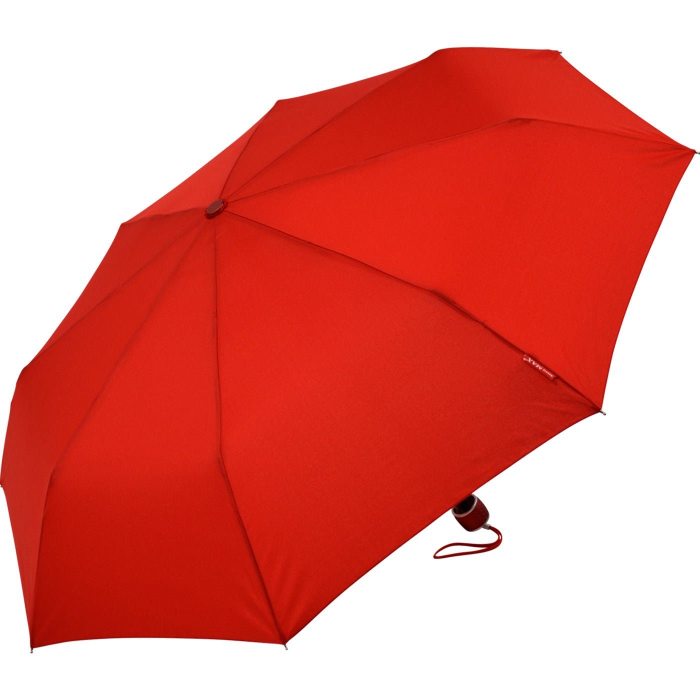 Impliva Taschenregenschirm ECO miniMAX® Handöffner, Öko besteht rot leicht aus Stoff recyceltem Regenschirm PET