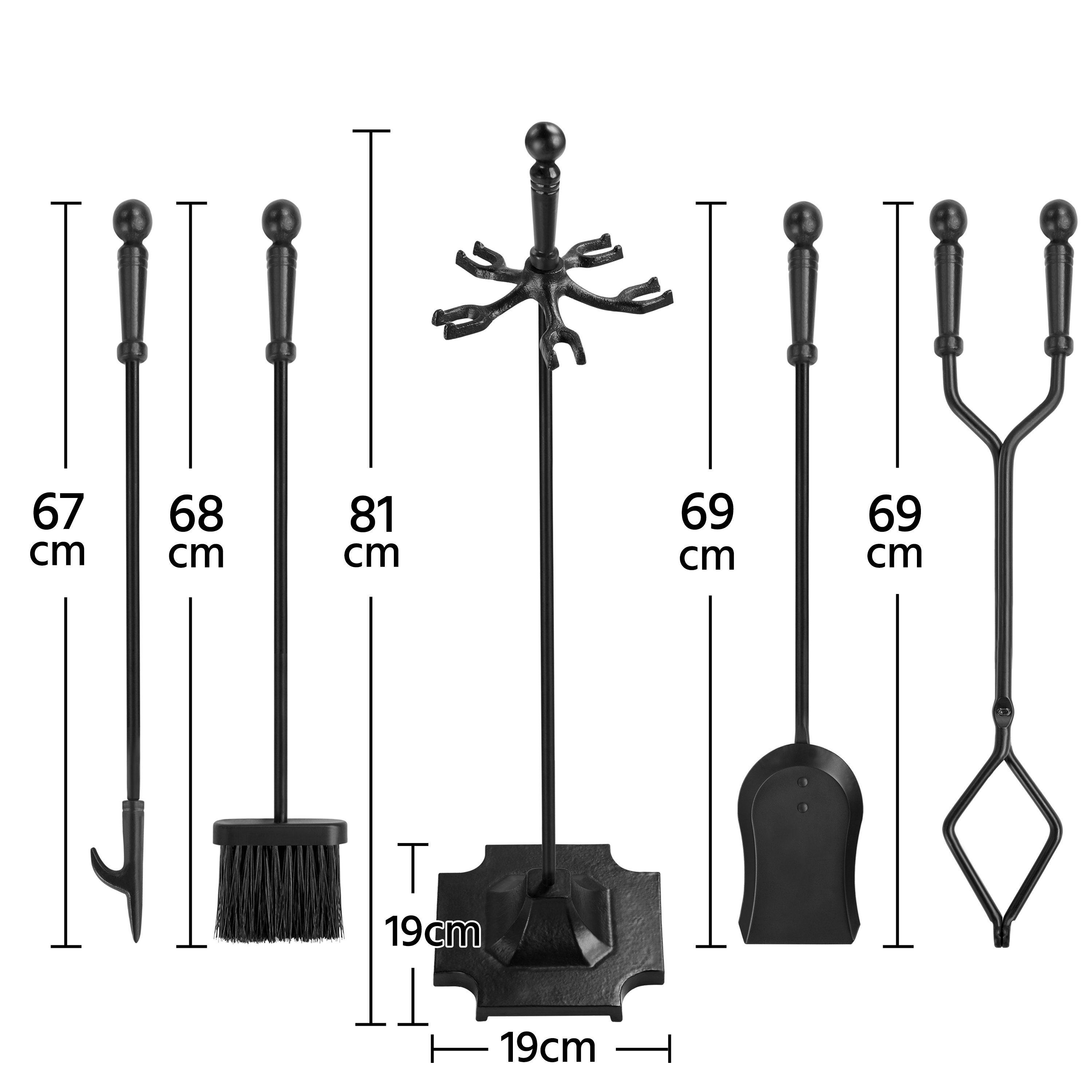 5 Stück Kaminwerkzeuge Kaminholzregal, Set Yaheetech Kamin Sets,