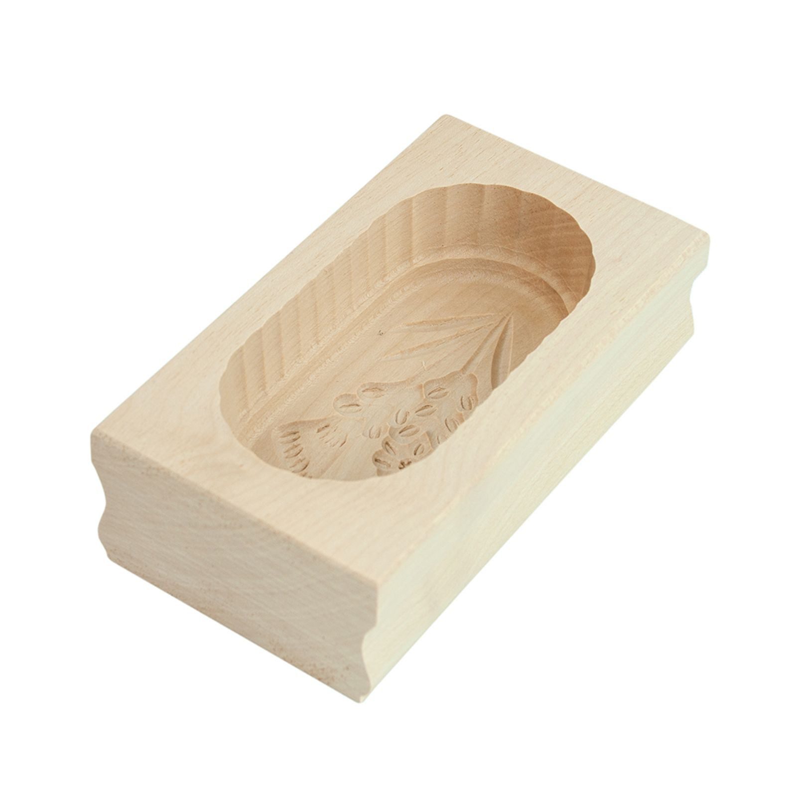 Gravidus Butterdose Butterform eckig mit Enzian aus Ahorn Holz Buttermodel
