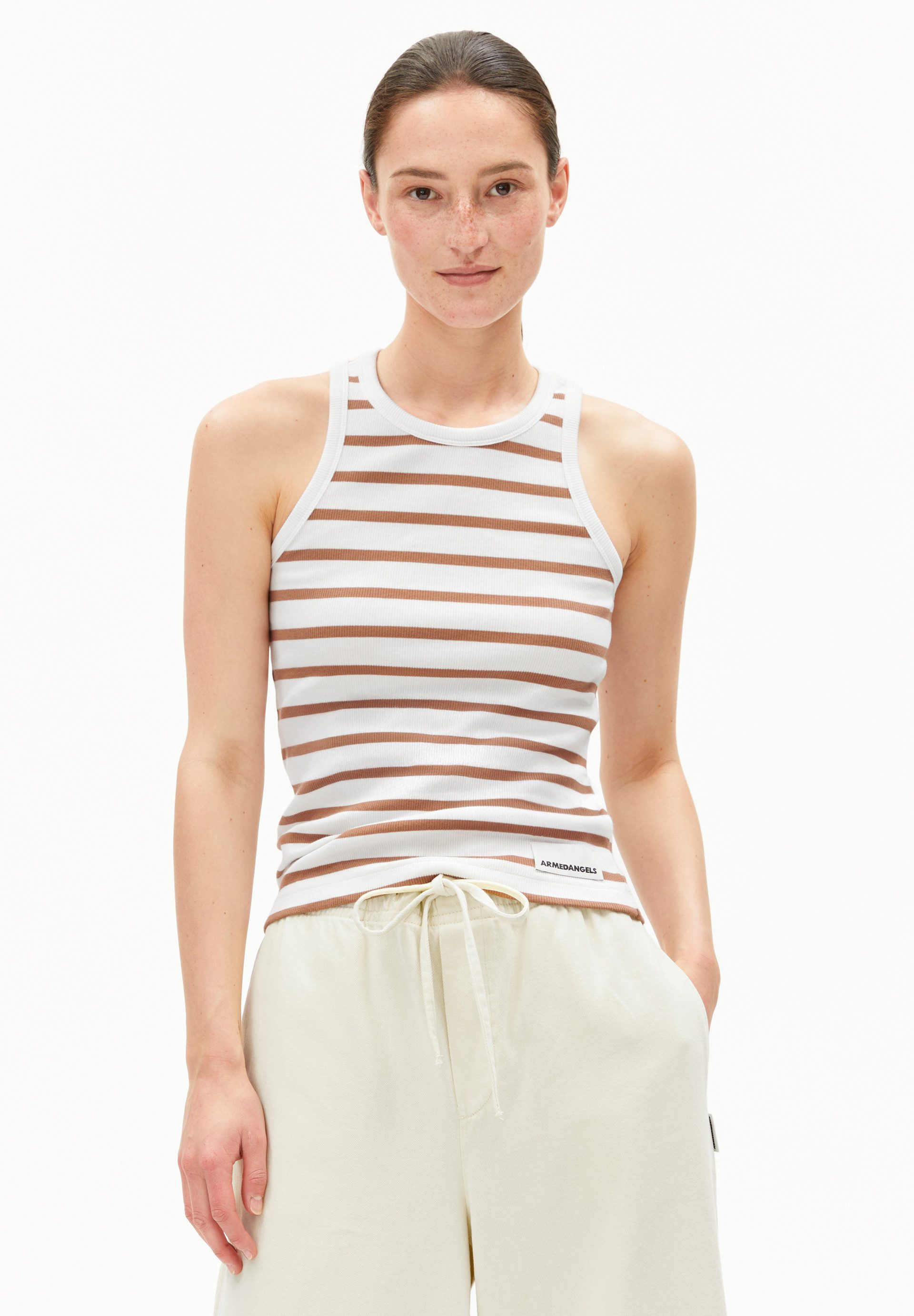 Armedangels Shirttop KANITAA STRIPES Damen (1-tlg., Fitted) Ripp-Top aus Bi günstig online kaufen