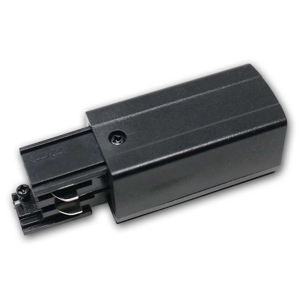 Kanlux Schienensystem-Einspeiser Stromeinspeisung mit R-Stecker für "TEAR N" schwar, 10,0000 cm