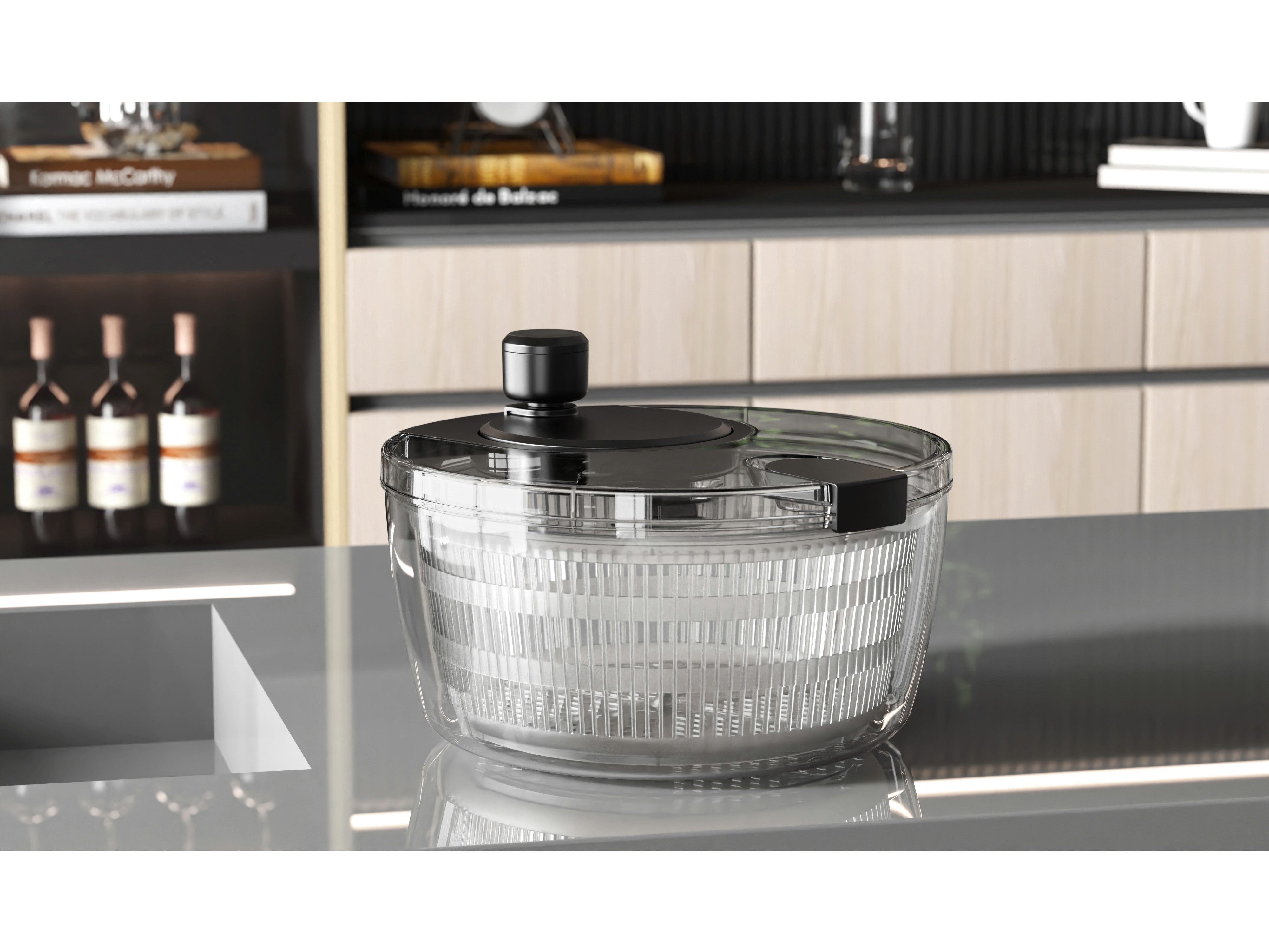 Faizee Home Gemüse-Scheibenschneider Faizee Home, Salatschleuder FreshFlow – Manuelle Gemüse