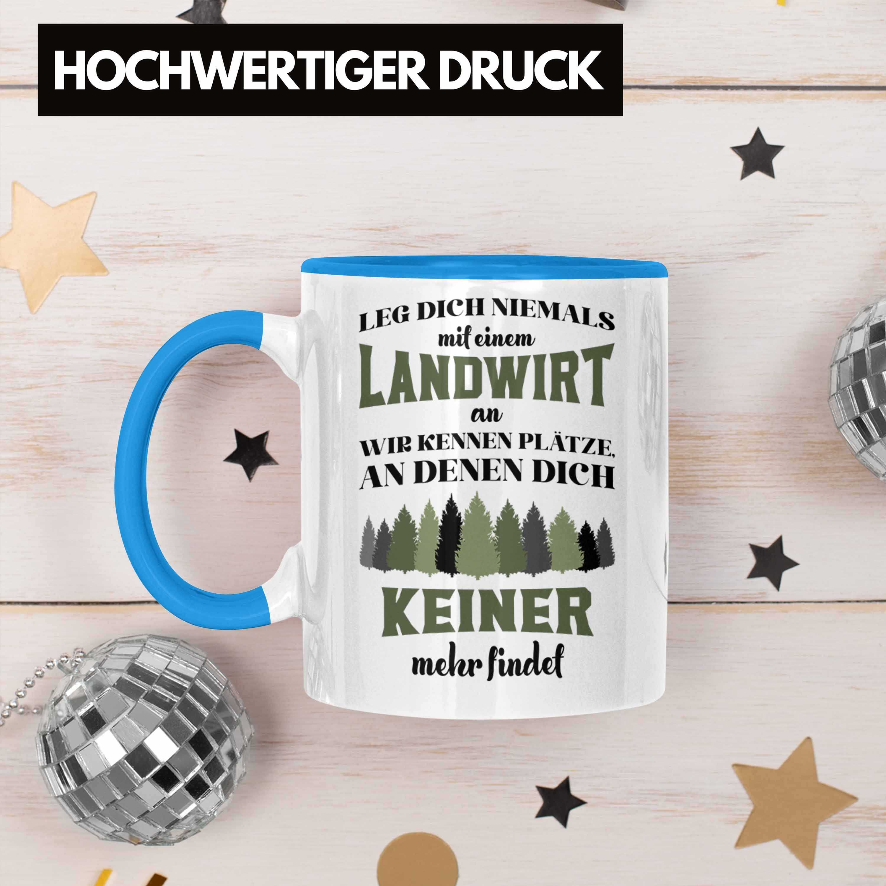Männer Spruch Blau Tasse Geschenke für Trendation - Traktor Kaffeetasse Tasse Geschenk Landwirtschaft Superheld Spruch Trendation Landwirt