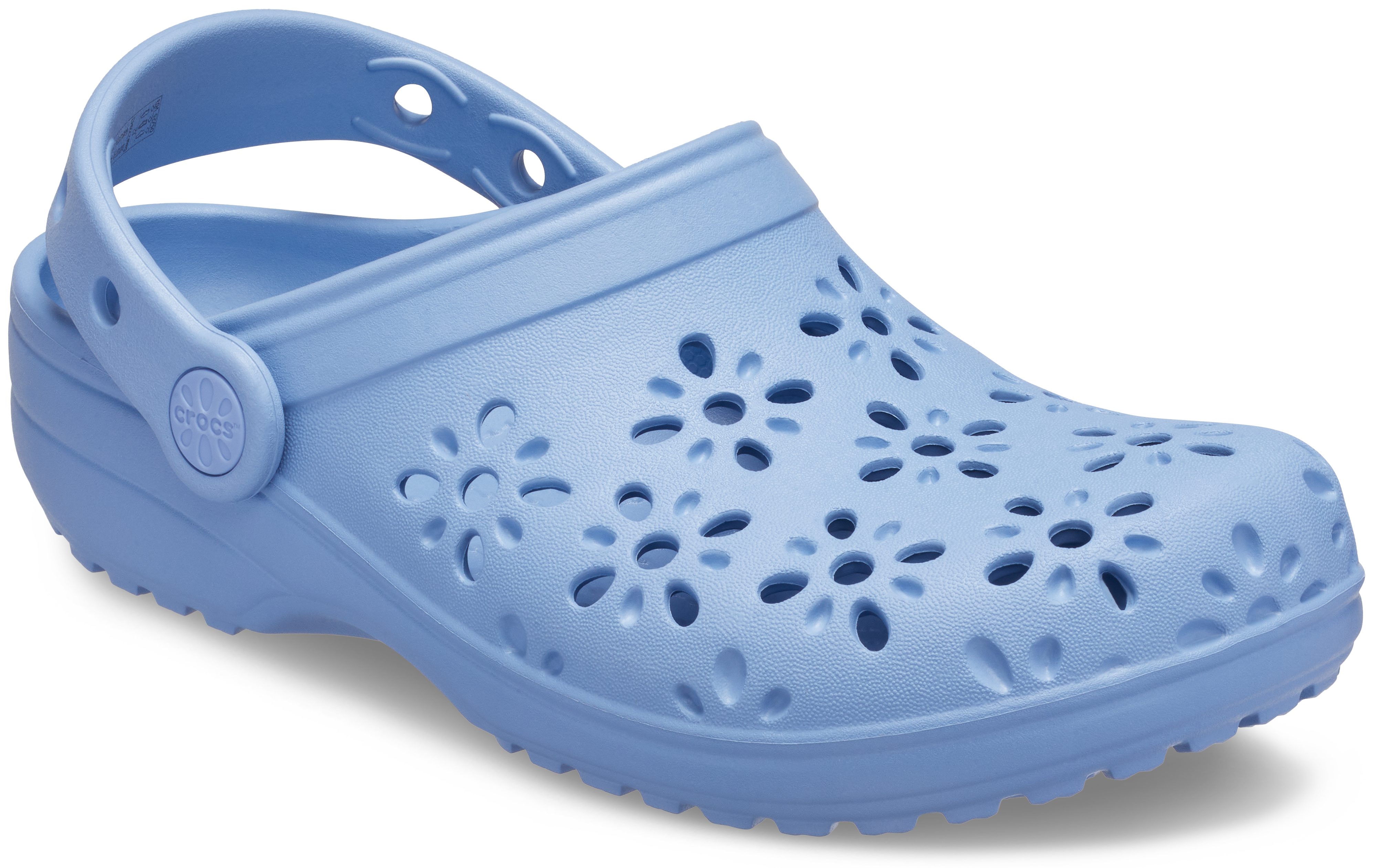 Crocs Classic Floral Cut Out Clog Clog Sommerschuh, Sandale, Strandschuh mit schwenkbarem Fersenriemen