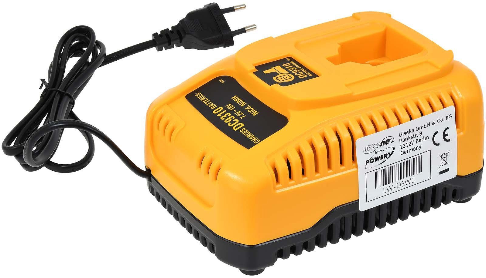 Powery Ladegerät für Akku Black & Decker Bohrschrauber KC12E Werkzeug-Akku-Ladetechnik