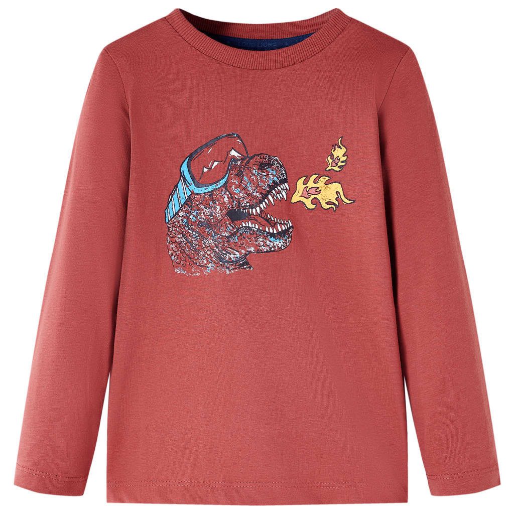 Langarmshirt Kinder-Langarmshirt Dunkelrot 104