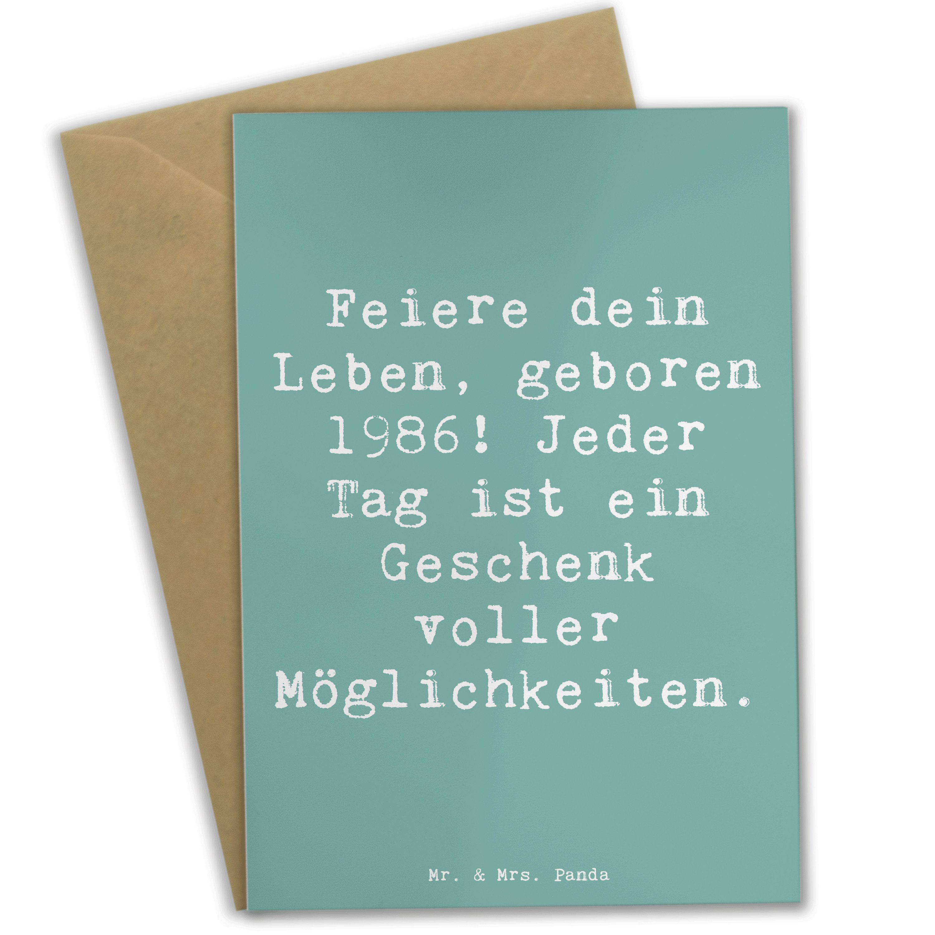 Grußkarte 1986 Geburtstag - Meeresbrise - Geschenk, Lebensfreude, Hochzeitskart