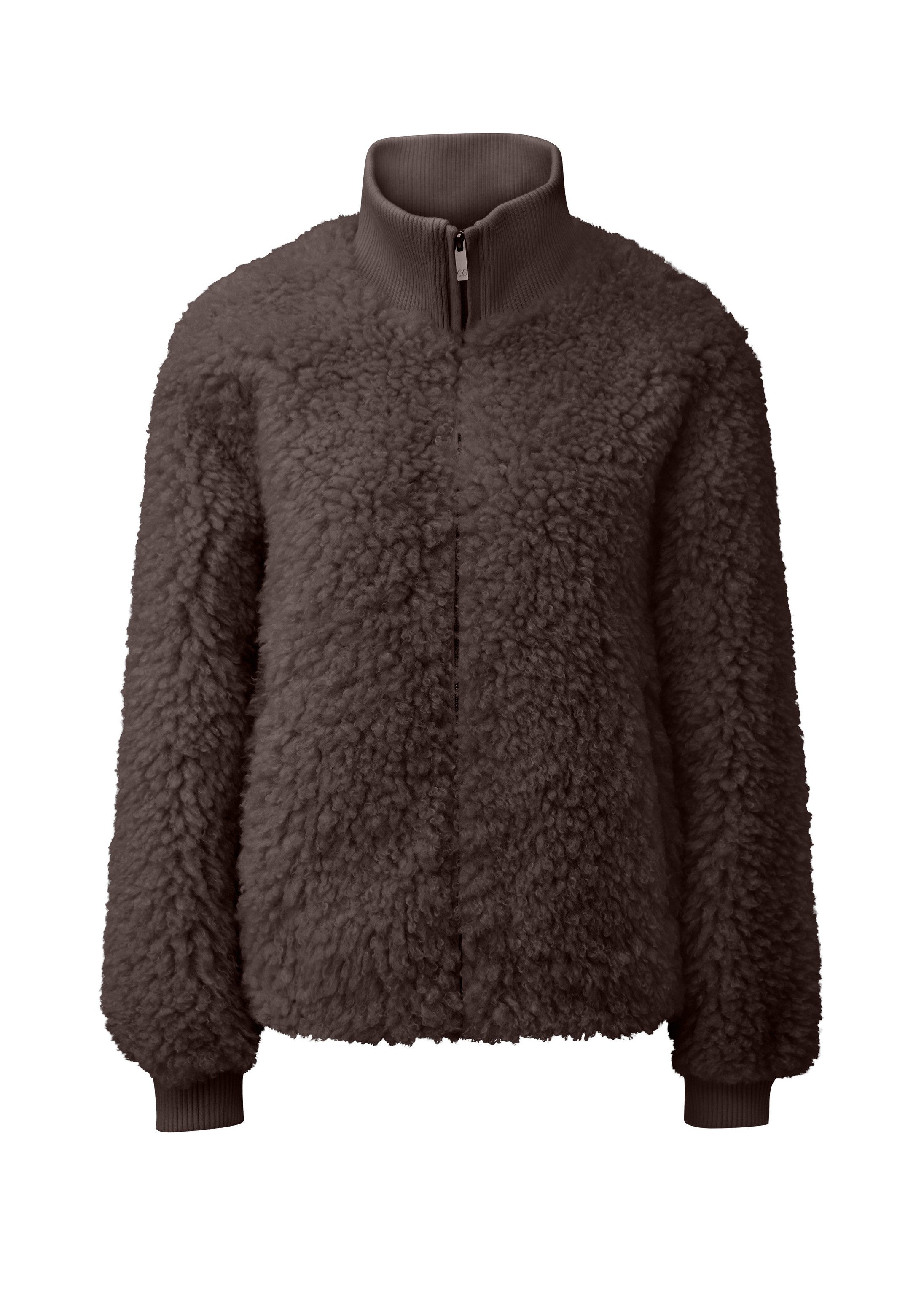 QS Funktionsjacke Outdoor-Jacke Jacke in Felloptik mit Strickkragen – Bild 2 von 5