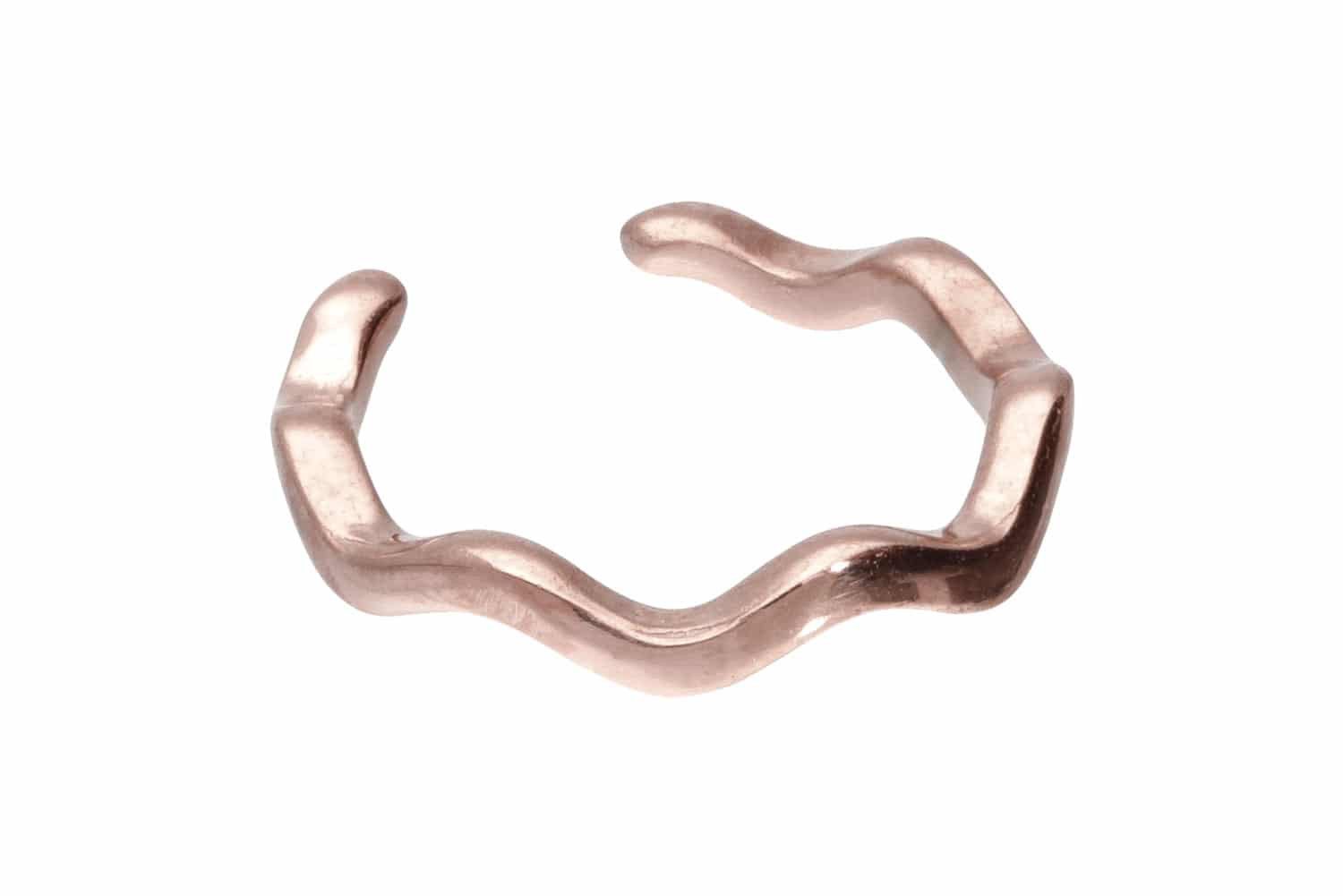 PIERCINGLINE Fake-Spirale Chirurgenstahl Fake Ohrring WELLE (Fake Piercing-Ringe, 1-tlg)