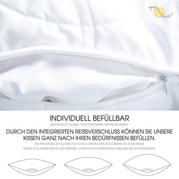 Bettdecke, Kopfkissen + Topper, Soft Touch Mikrofaser Kopfkissen Bettkissen 40x40cm, aqua-textil