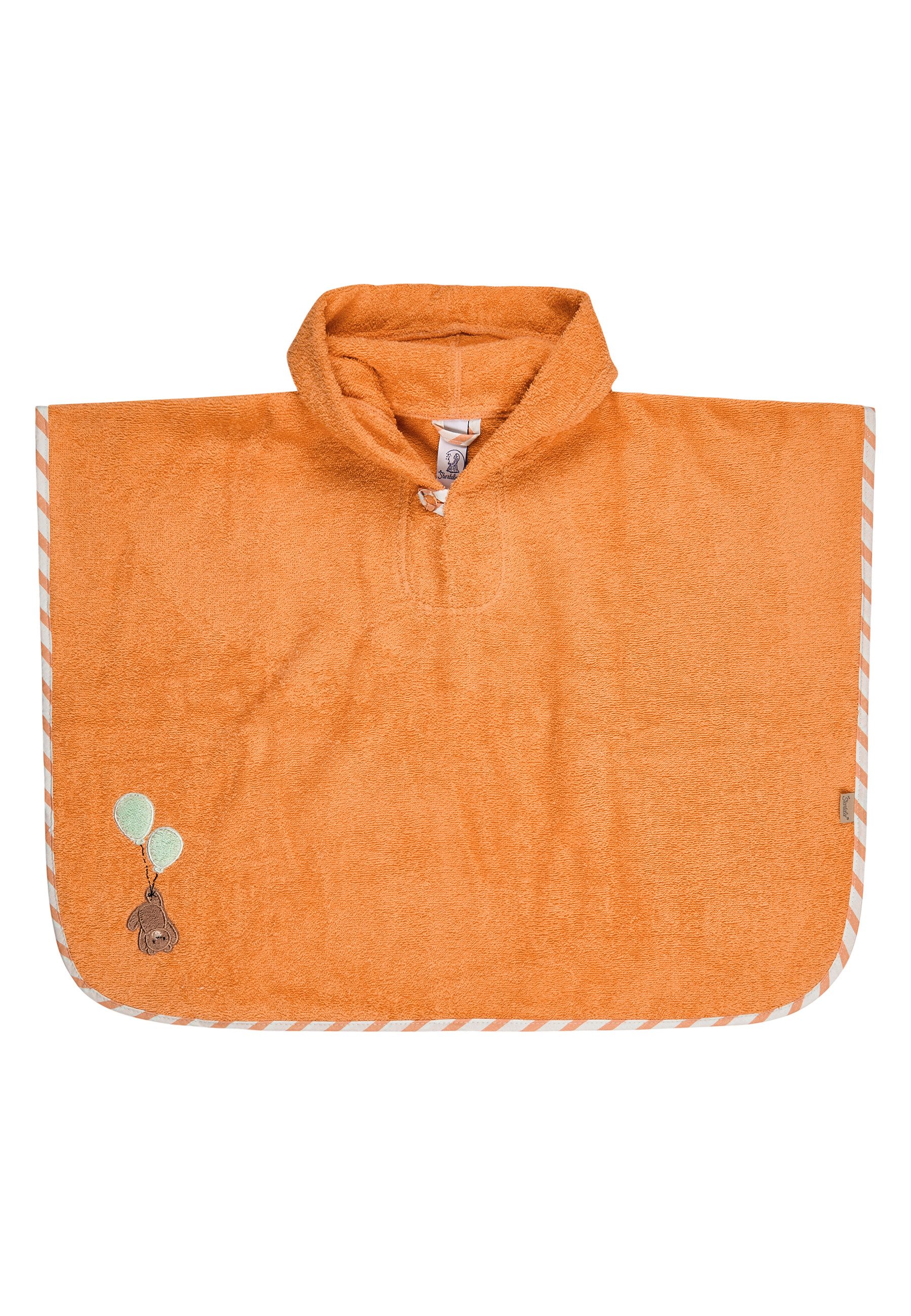 Sterntaler® Poncho Poncho BÄR Bo (1-St) Badeponcho aus Frottee, Stickmotiv, zum einfachen drüberziehen, Knopf