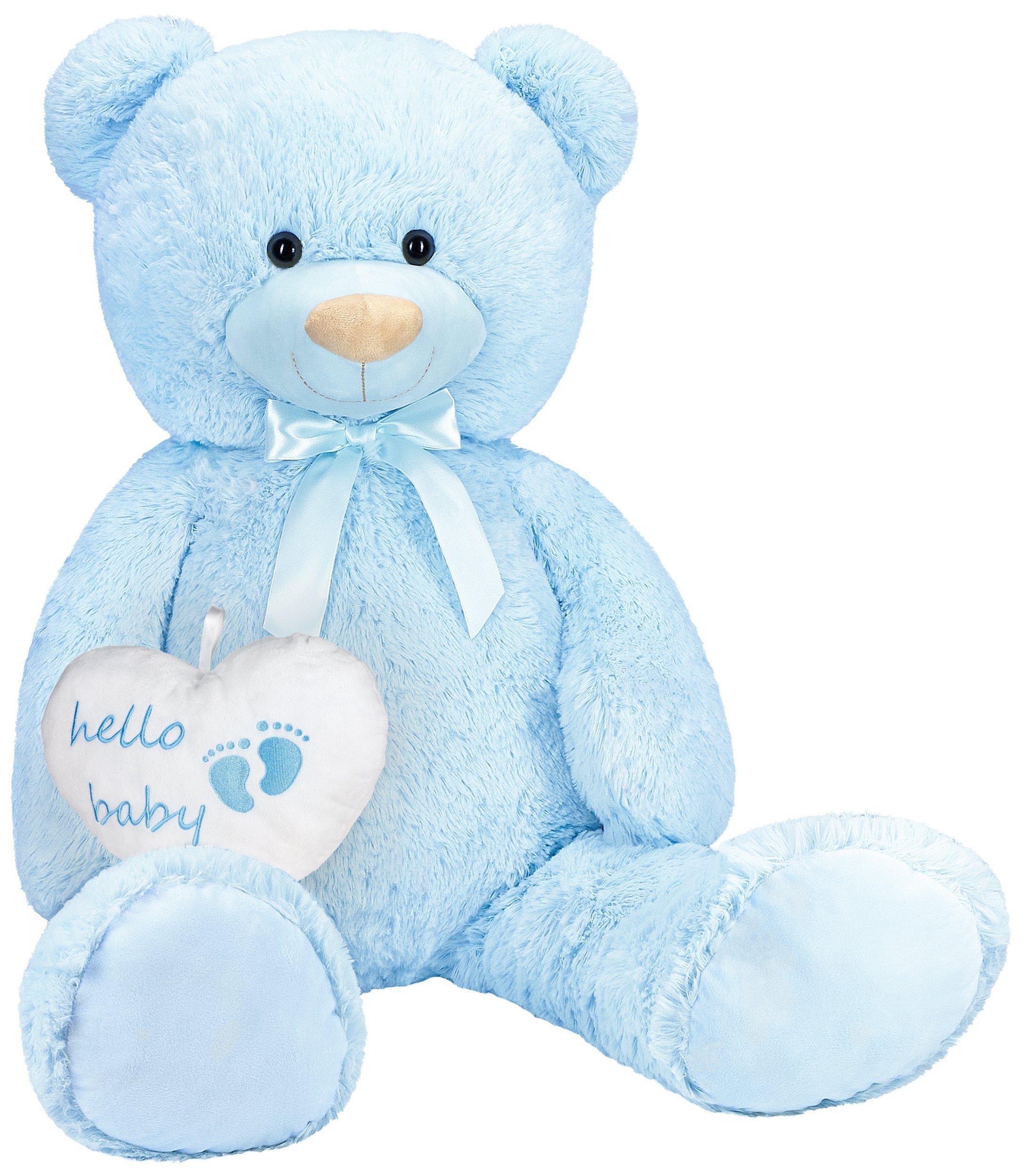 BRUBAKER Kuscheltier XXL Teddybär 100 cm groß mit Hello Baby Herz (1-St), g günstig online kaufen