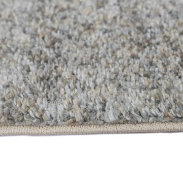 Teppich Moderner Teppich mit quadratischen Mustern grau beige, TeppichHome24, rechteckig