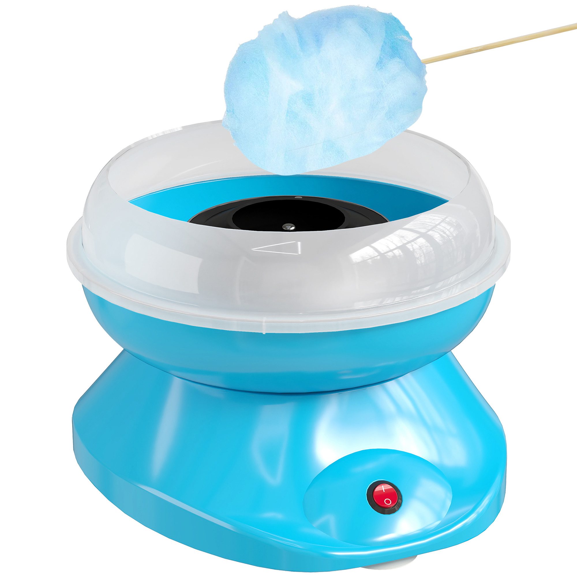 HOMCOM Zuckerwattemaschine Cotton Candy Machine Zuckerwatte Maschine mit Stäbchen und Messlöffel, Kompaktes Design, Antihaftbeschichtung, 550W