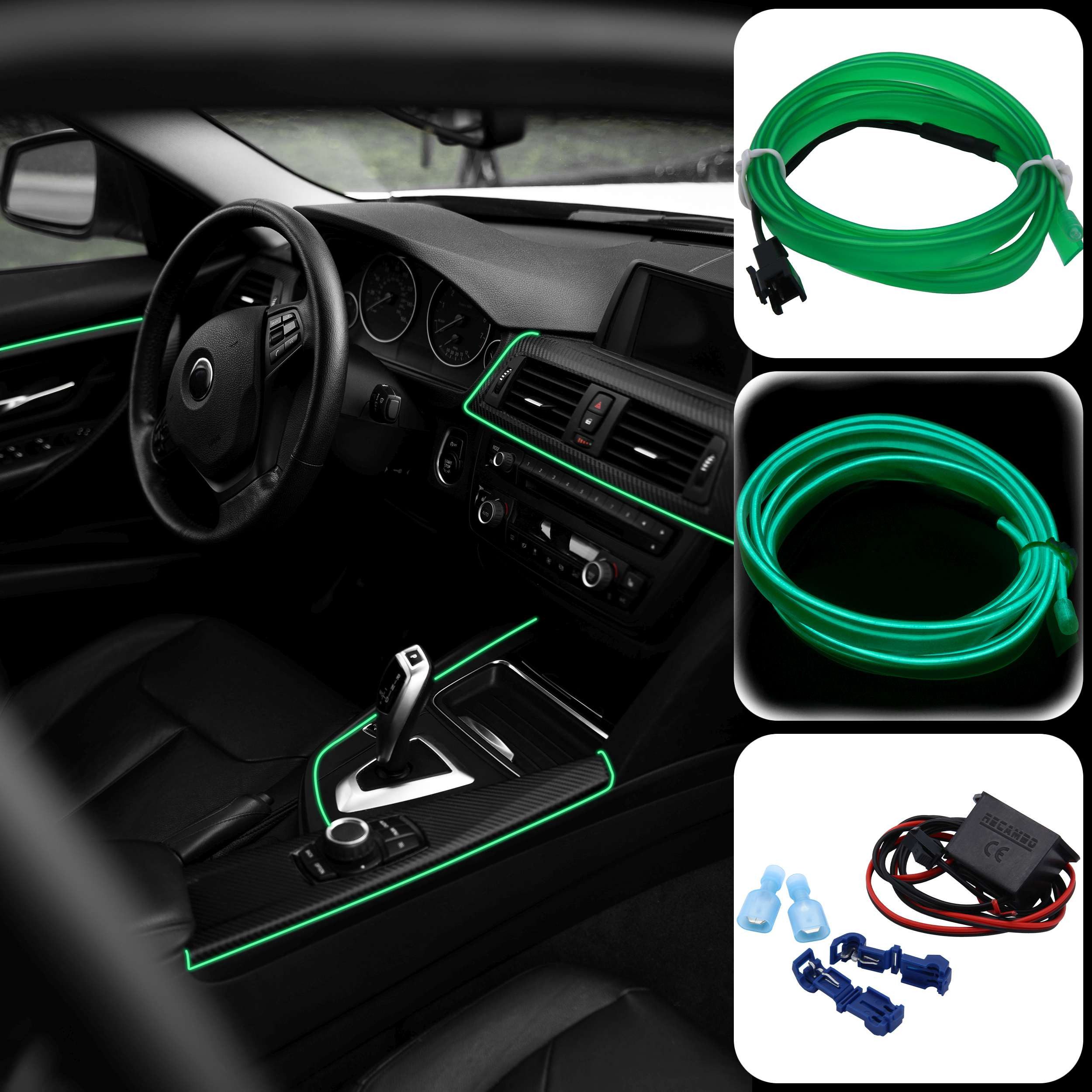 RECAMBO LED-Stripe-Profil Innenraumbeleuchtung Auto, Ambiente Beleuchtung, günstig online kaufen