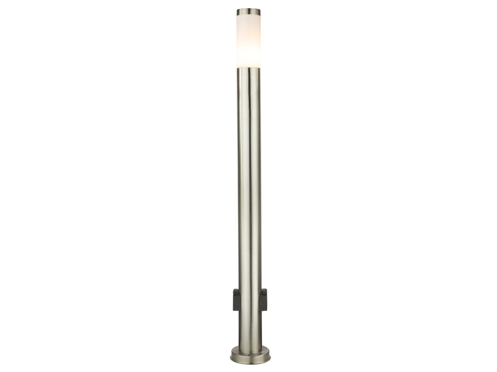 GLOBO LIGHTING LED Pollerleuchte, LED wechselbar, warmweiß, für Außen-bereich Gartenbeleuchtung mit Strom & Steckdosen, Höhe 110cm