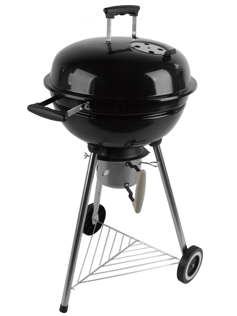Trend Line Holzkohlegrill TrendLine Kugelgrill Parrilla Ø 44 cm schwarz, Mit Rollen