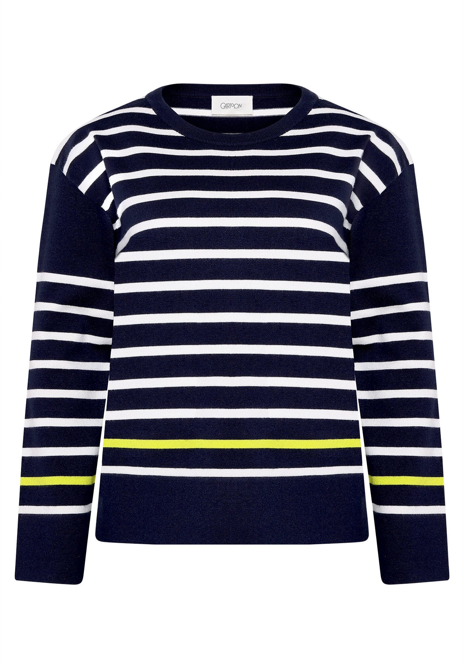 Cartoon Strickpullover Damen mit Rundhalsausschnitt (1-tlg)