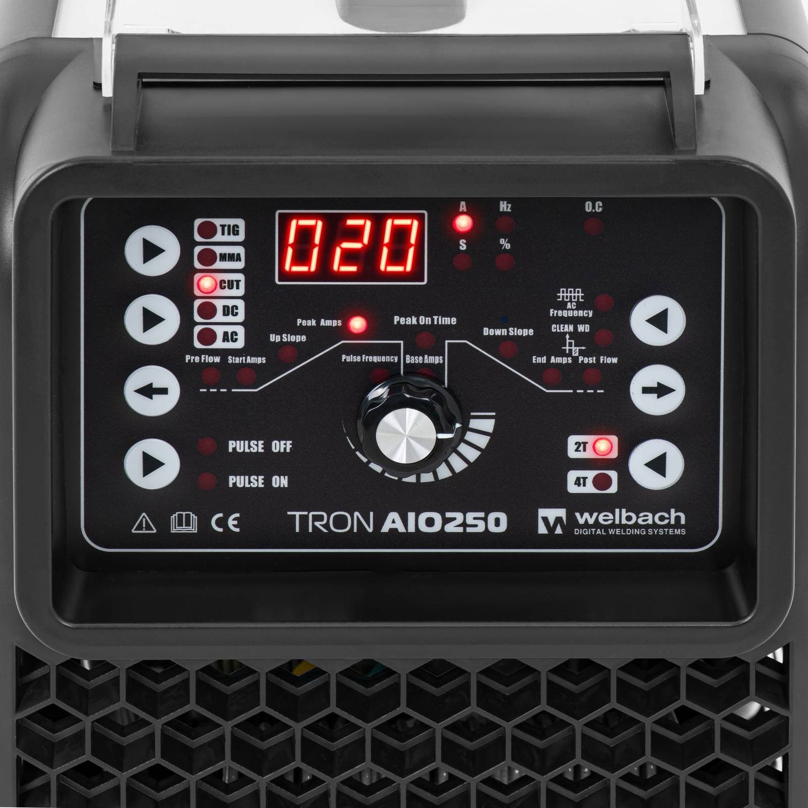 Stamos Welding Group Elektroschweißgerät 3-in-1 Kombi-Schweißgerät WIG AC DC MMA 250 A CUT 50 A Duty Cycle 60 %