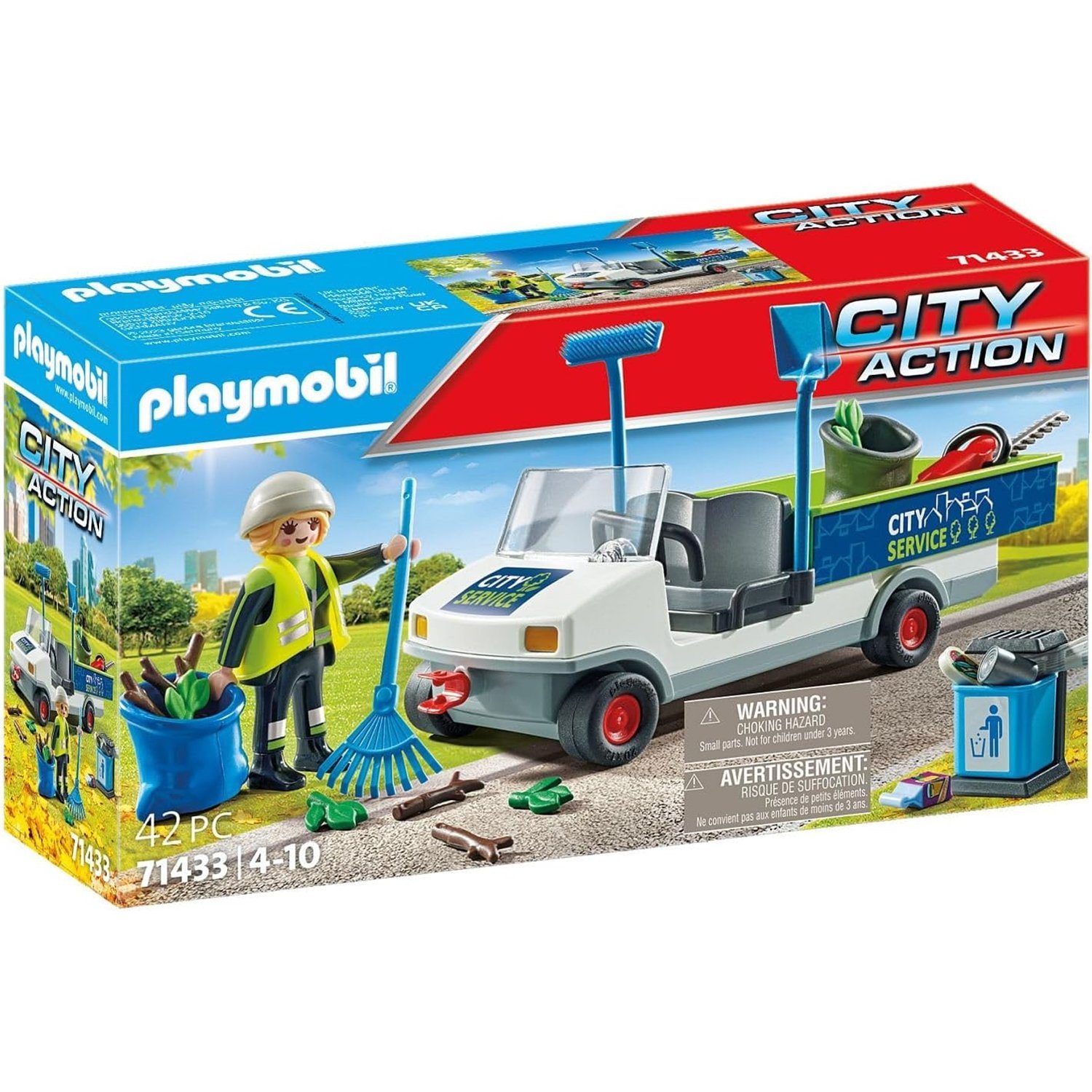 Playmobil® 71433 Stadtreinigung mit E-Fahrzeug Konstruktions-Spielset günstig online kaufen