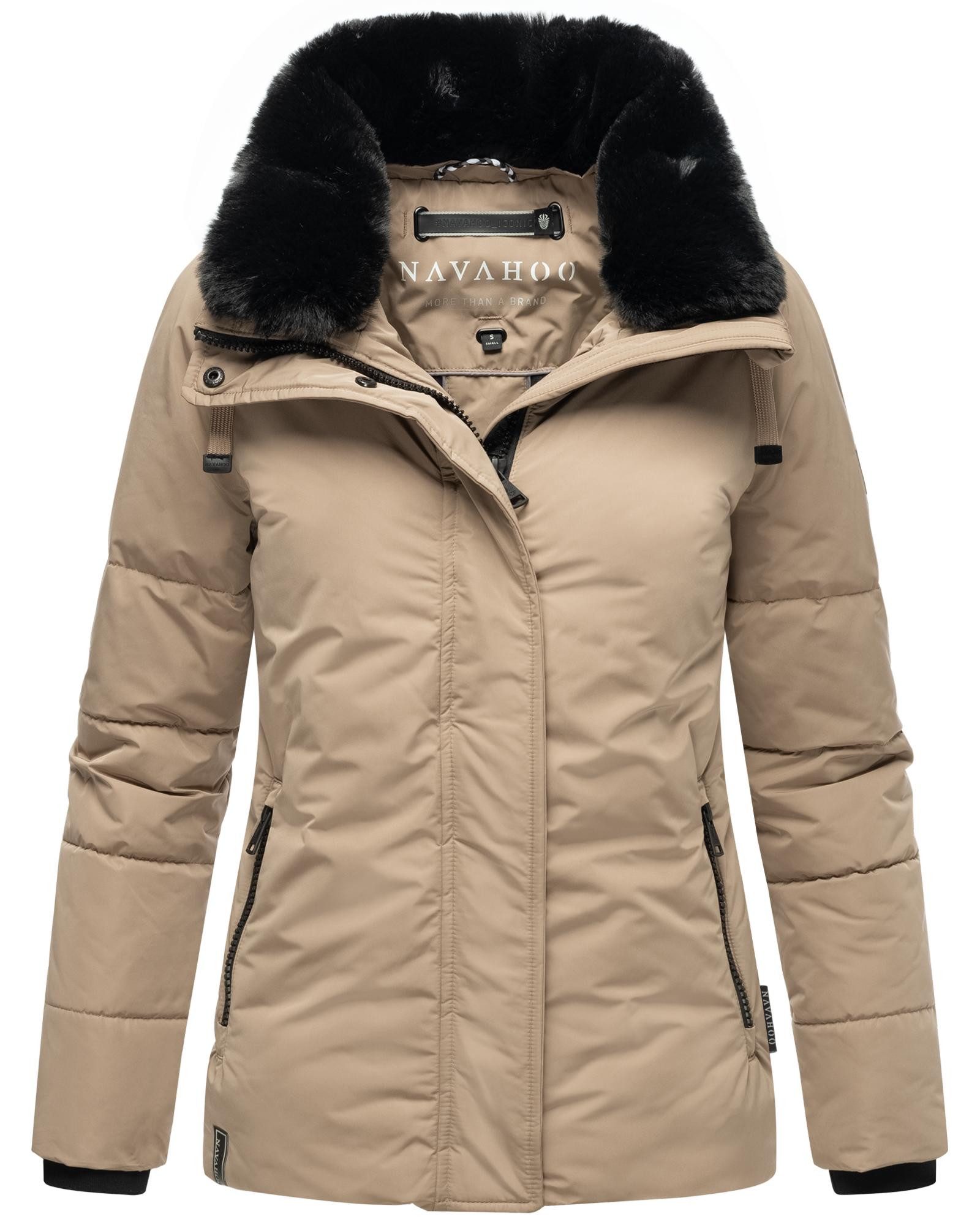 Navahoo Winterjacke Frostii XIV modische Damen Winter Steppjacke mit Kunstf günstig online kaufen