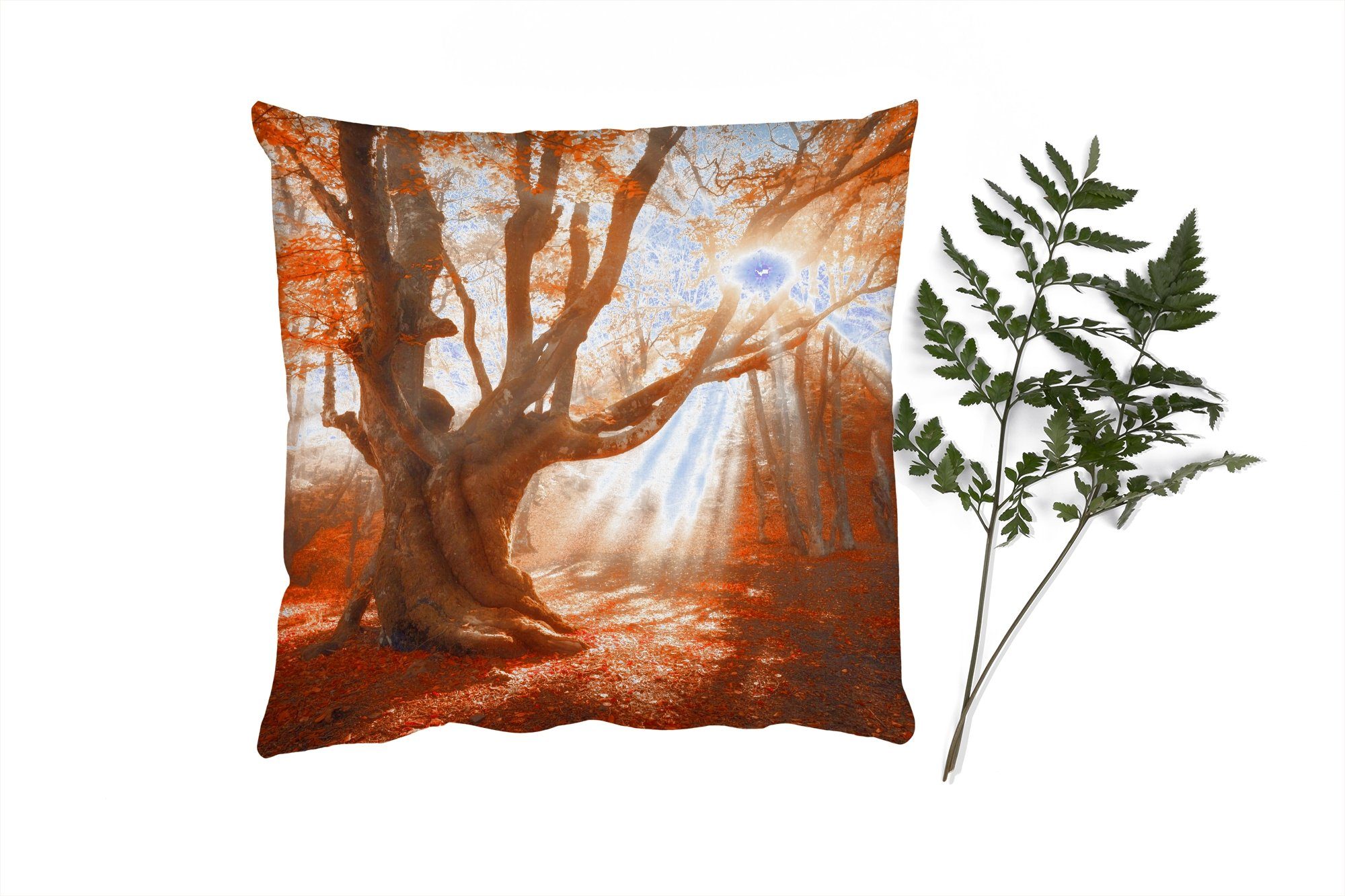 MuchoWow Dekokissen Baum - Natur - Herbst, Zierkissen mit Füllung für Wohzimmer, Schlafzimmer, Deko, Sofakissen