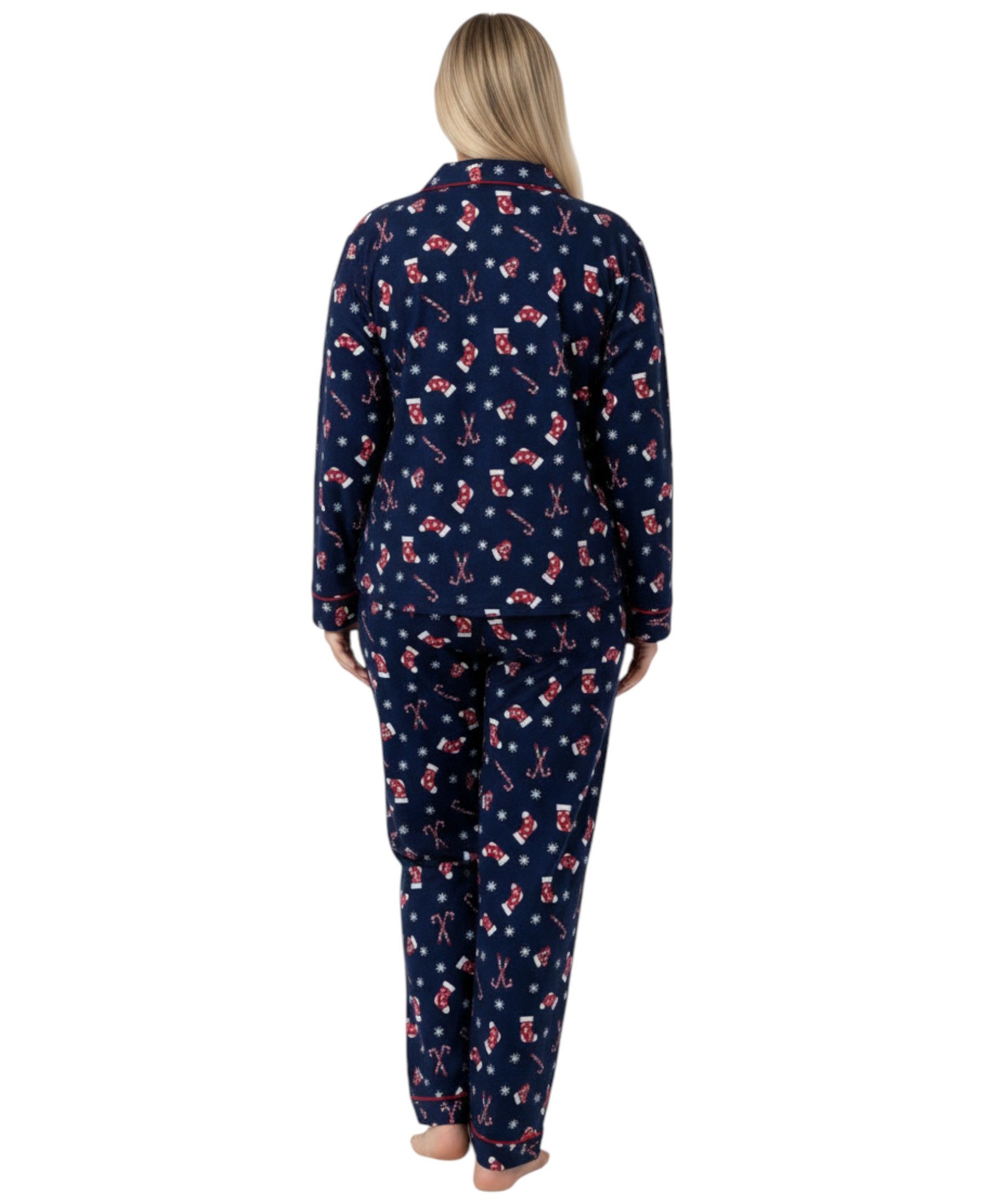 fashionshowcase Pyjama Hausanzug Damen Schlafanzug mit Weihnachtsmotiven, w günstig online kaufen