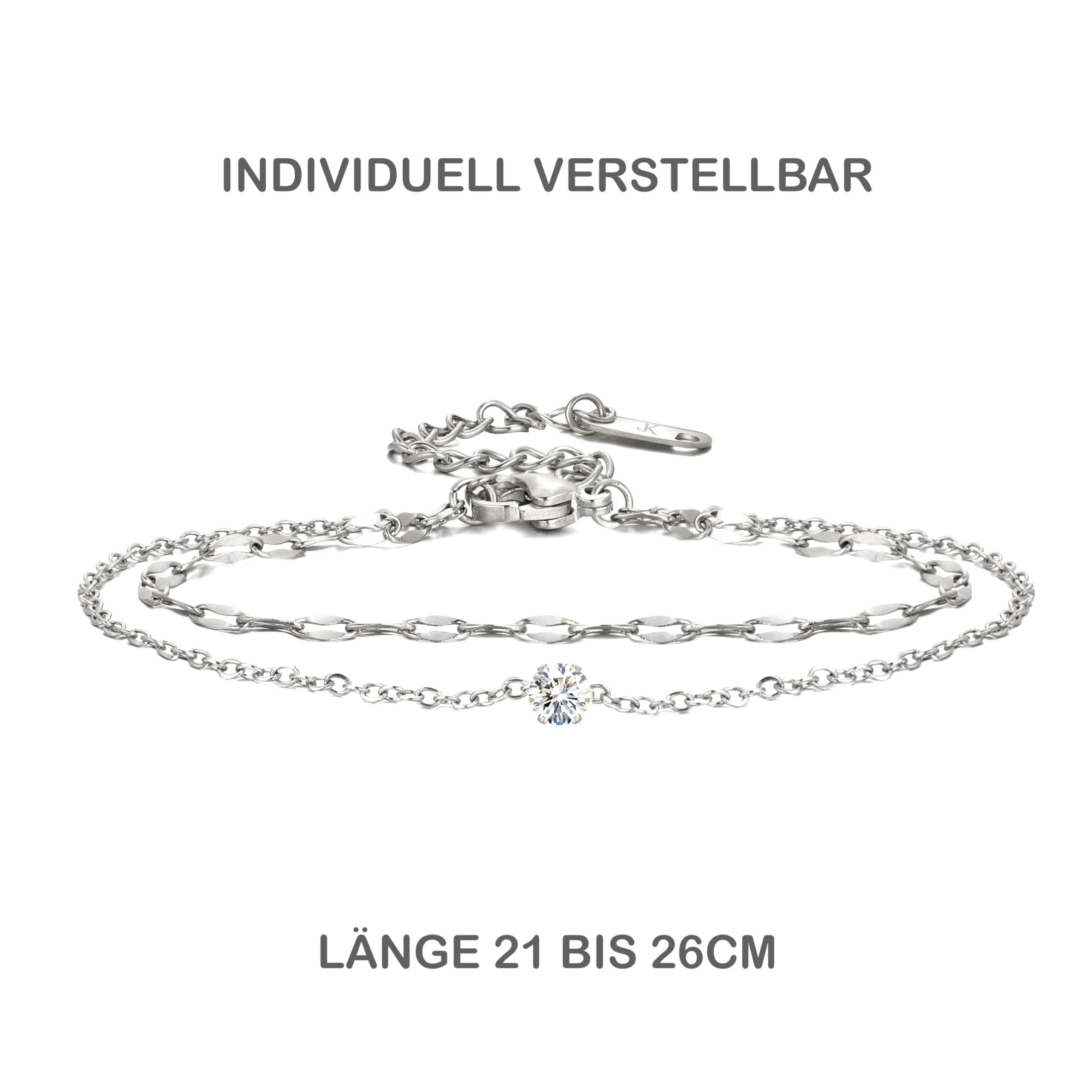 Kim Johanson Fußkette Giulia (1-tlg), aus Edelstahl, hypoallergen, verstell günstig online kaufen