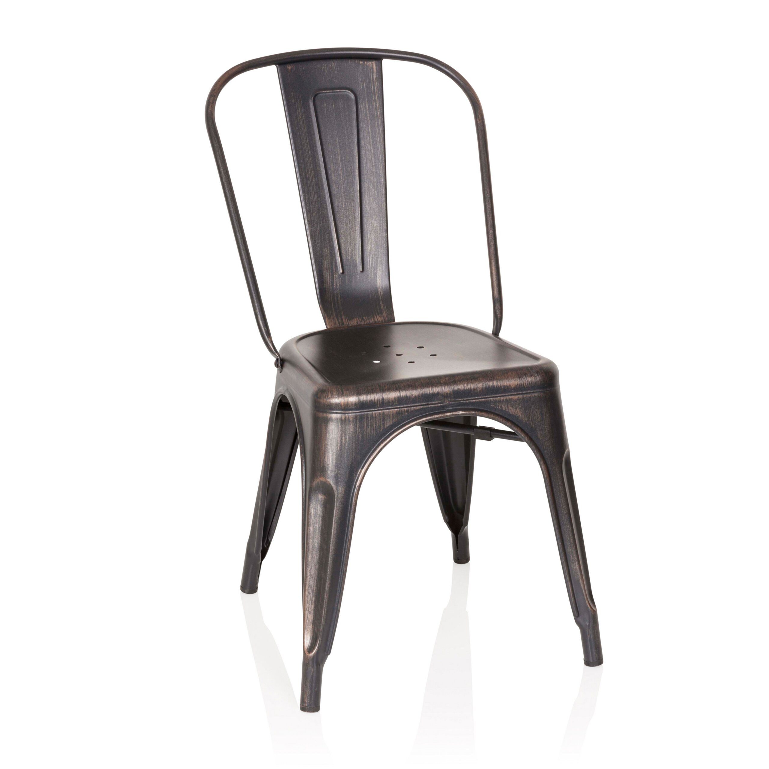 hjh OFFICE Esszimmerstuhl VANTAGGIO COMFORT Stuhl Metall ohne Armlehnen 1 (1 St), Küchenstuhl, Stuhl Esszimmer, Stapelstuhl Metallgestell