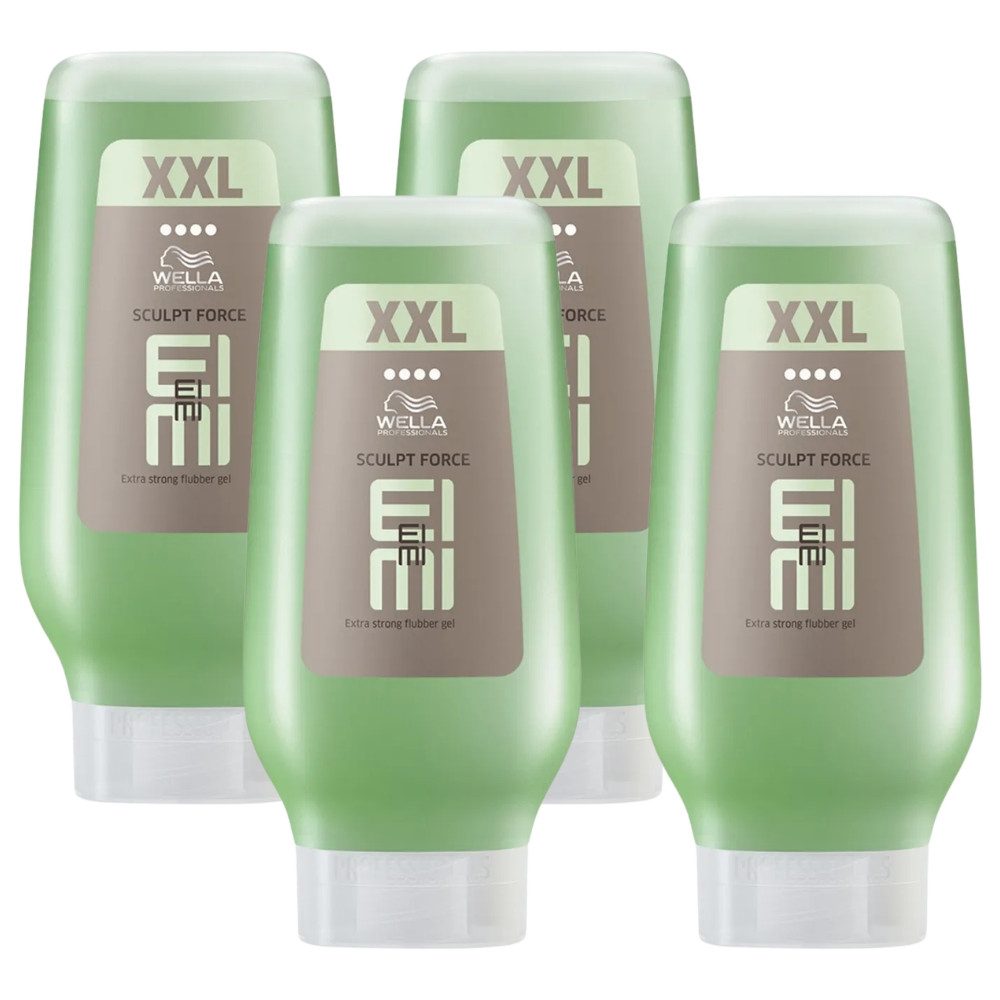 Wella Professionals Haargel EIMI Sculpt Force XXL Flubber Gel 250ml Extra Stark UV Schutz, Spar-Set, 4er-Pack